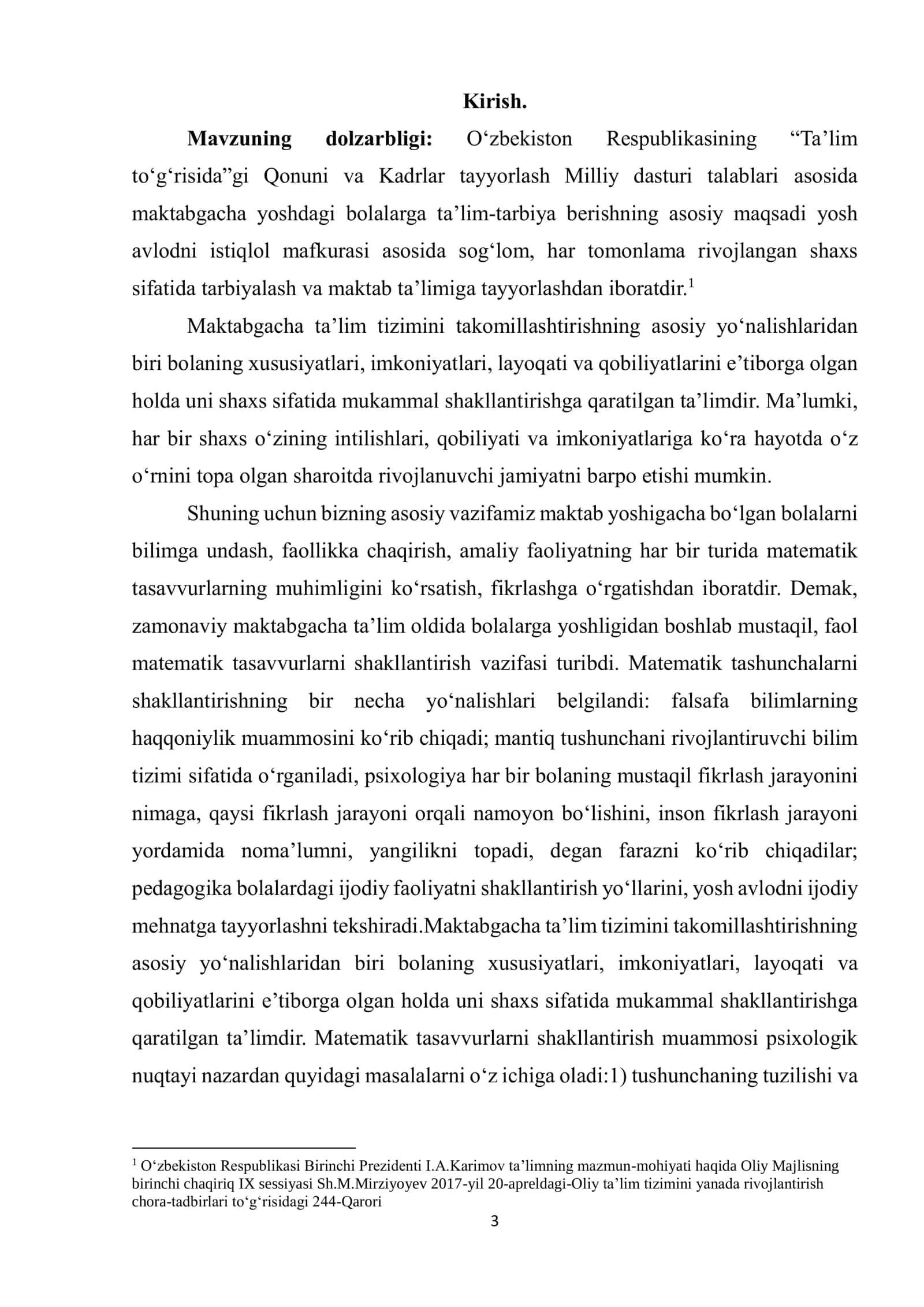 MAKTABGACHA TA’LIM TASHKILOTLARIDA SON-SANOQ VA MOQDORGA OID TASAVVURLARNI SHAKLLANTIRISH 2