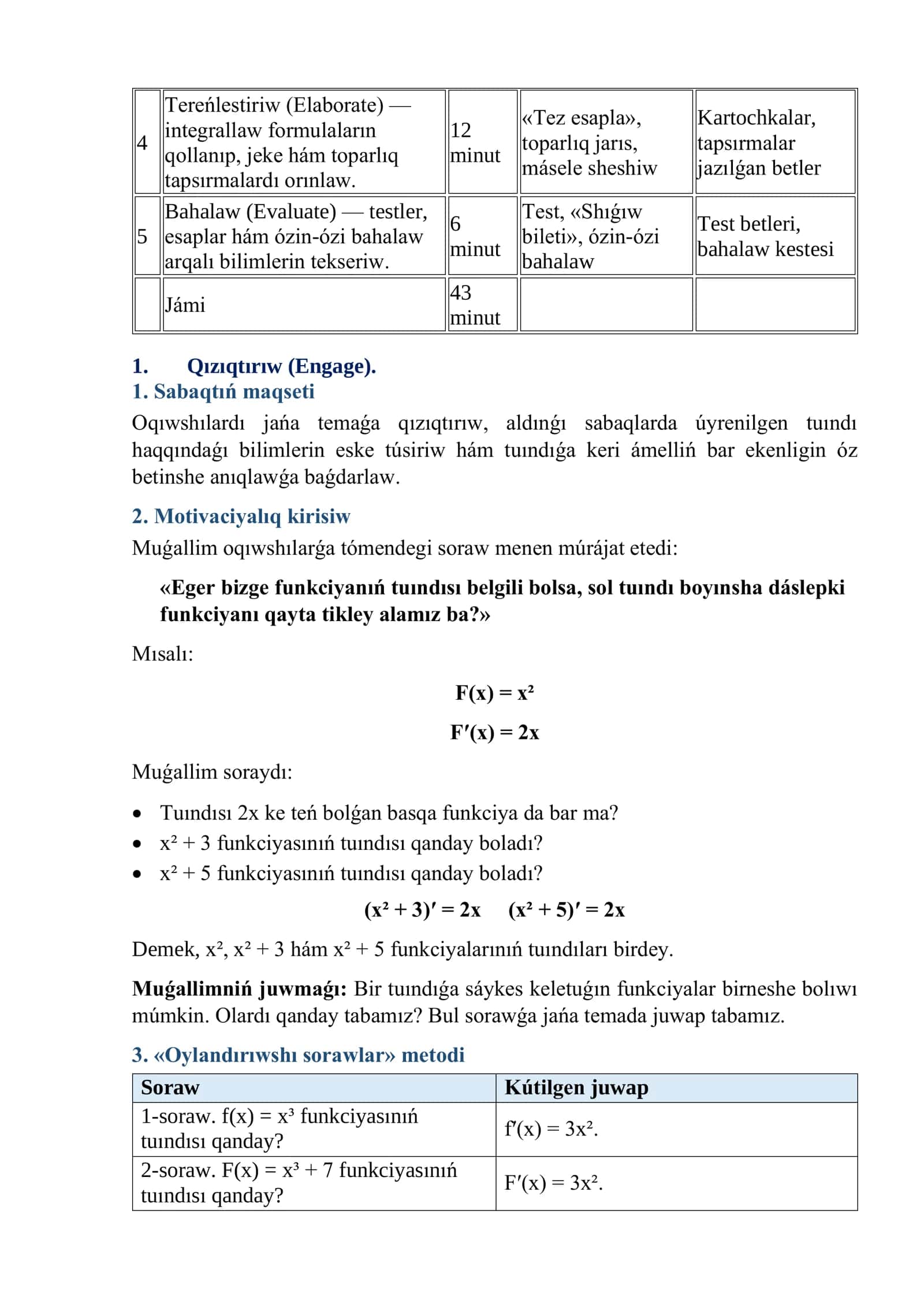 Algebra 11-sinf matematika darsi 2