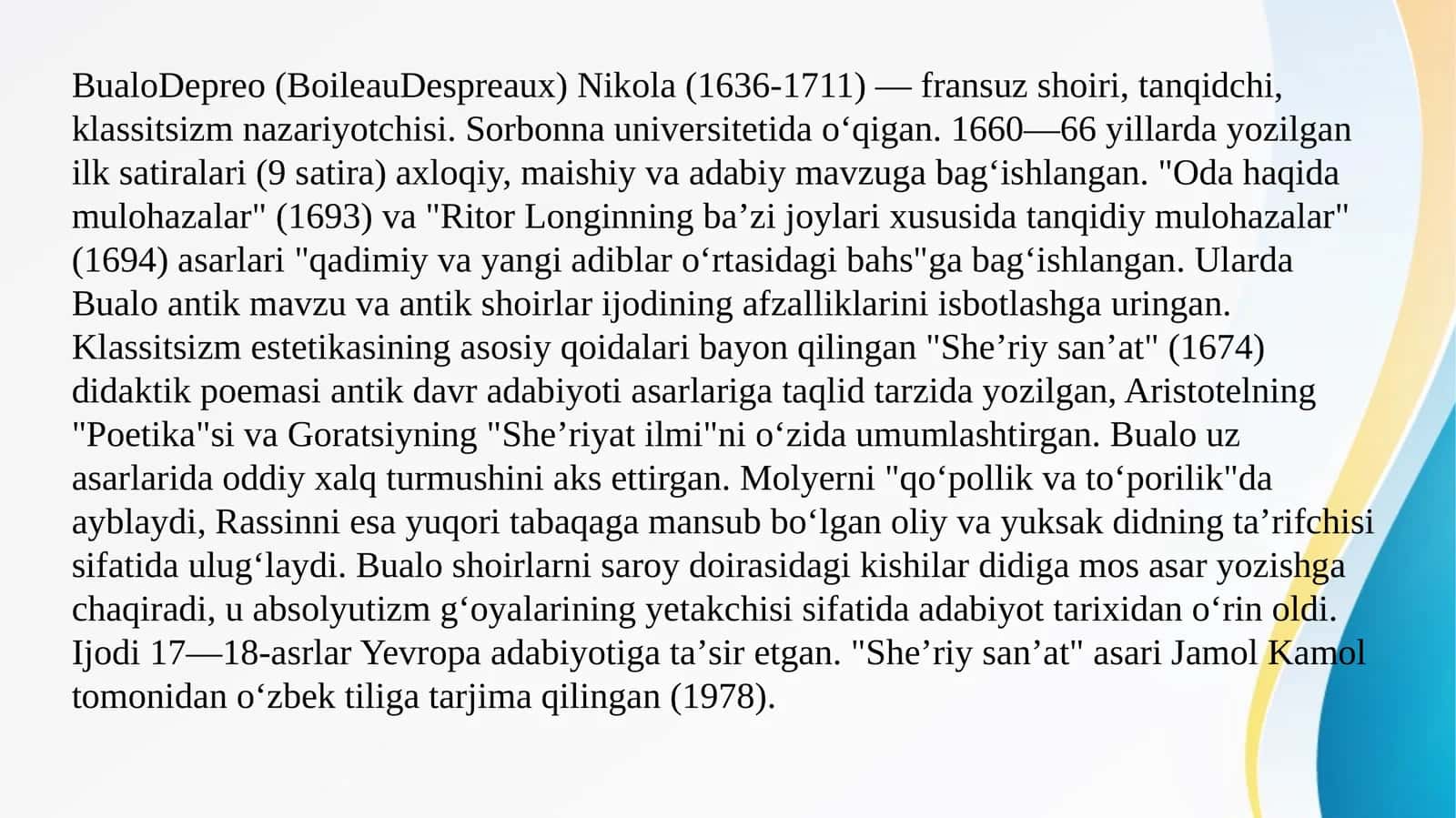 Bualoning Poetik san’at va Aristotelning Poetika asari tahlili 2