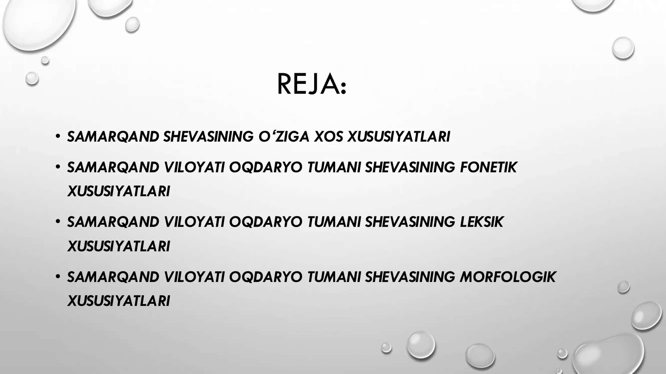 SHEVA. SAMARQANDSHEVASINING DIALEKTALXUSUSIYATLARI 2