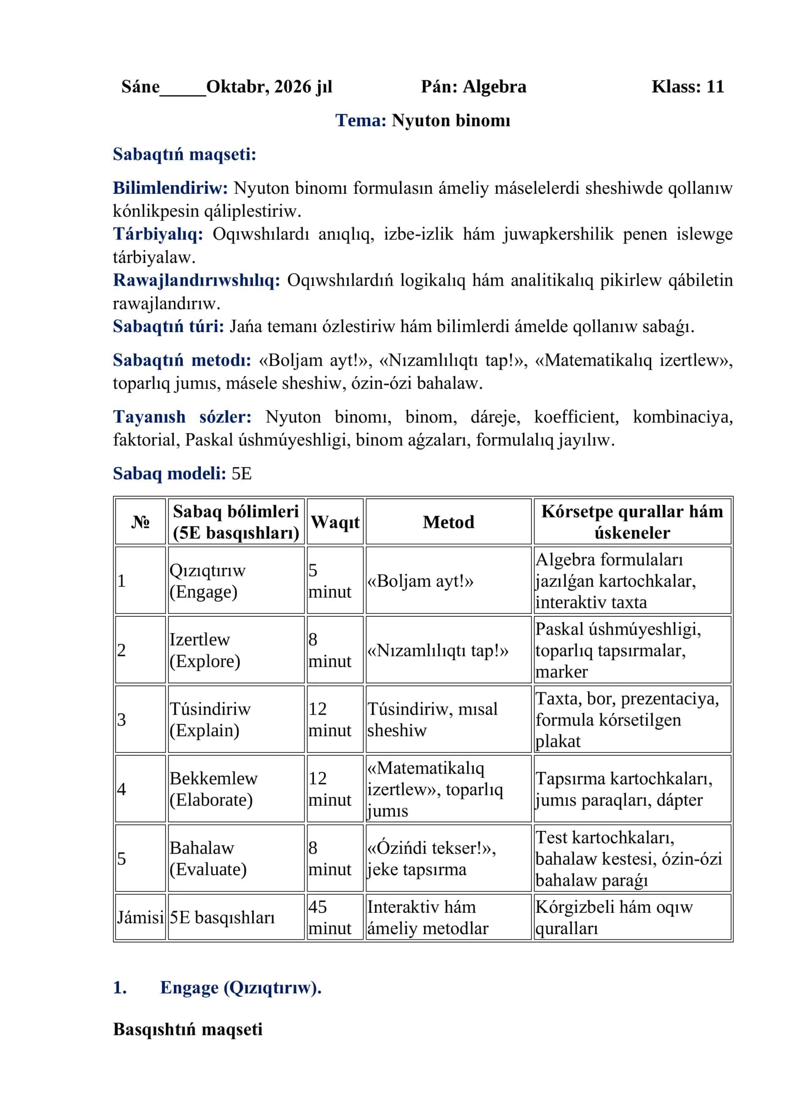 Nyuton binomı 2