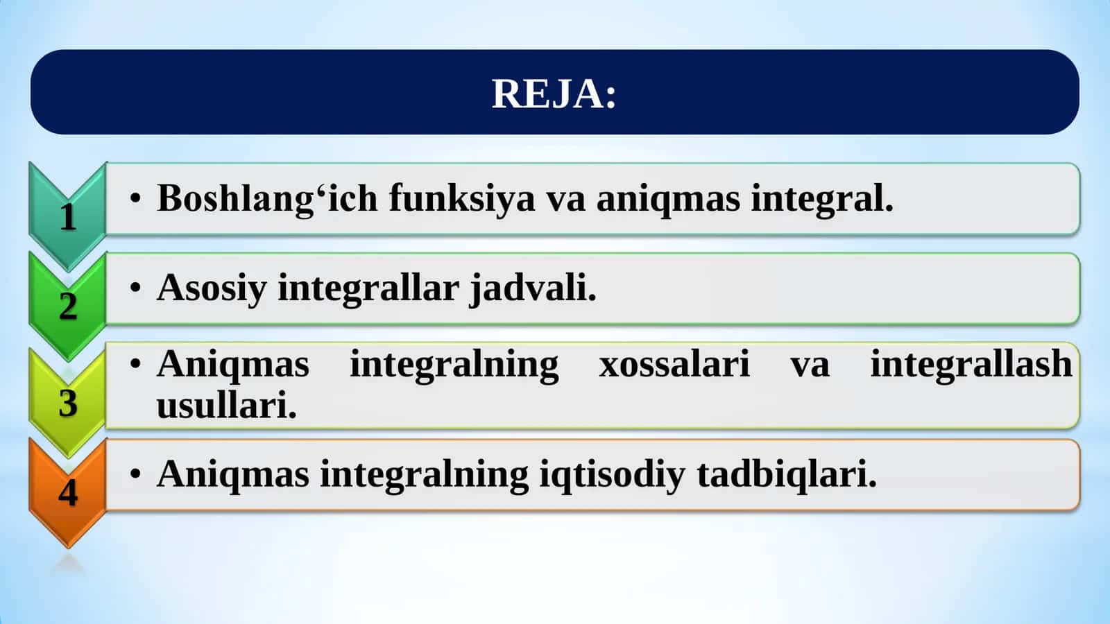 Amaliy matematika 2: Aniqmas integral 2