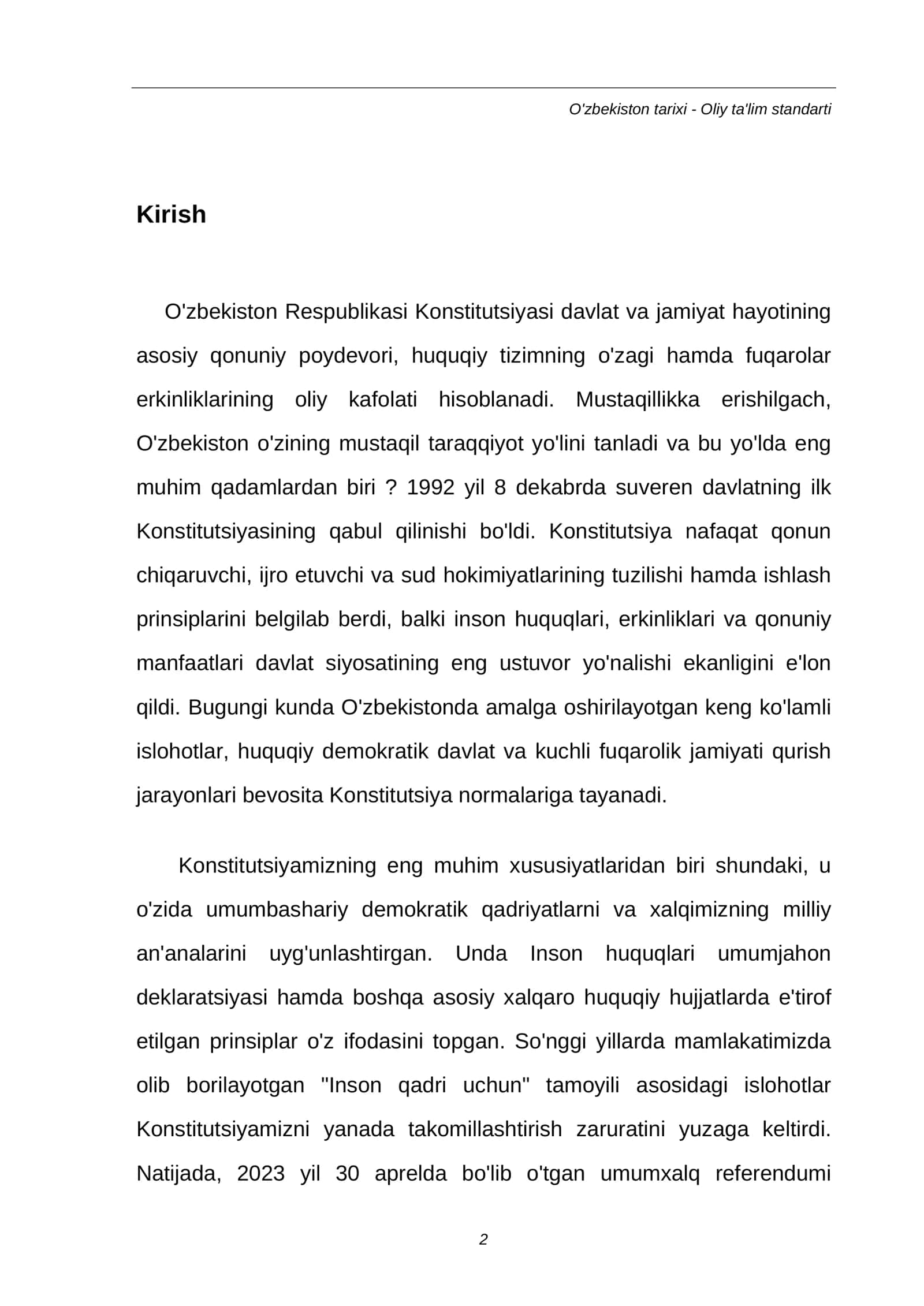O'zbekiston Respublikasi Konstitutsiyasining demokratik prinsiplari 2