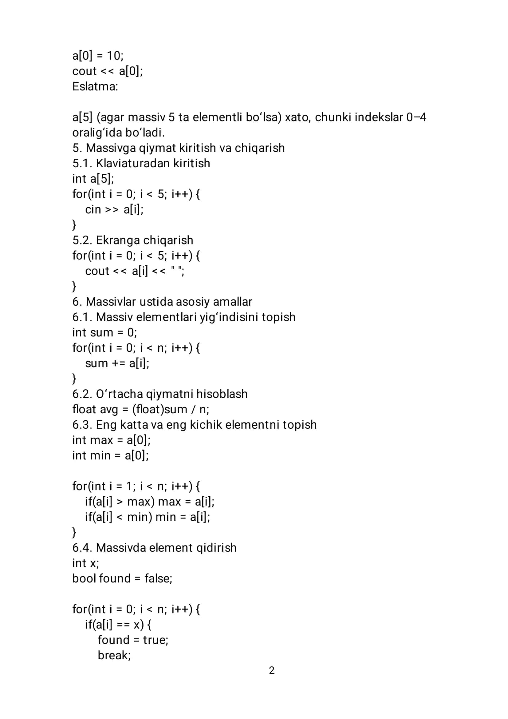 C++ 2