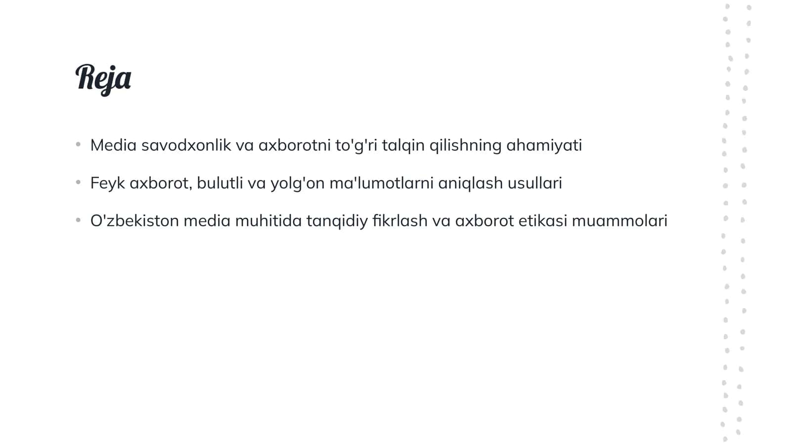 Media savodxonlik, feyk axborot va tanqidiy axborot iste' moli muammolari 2