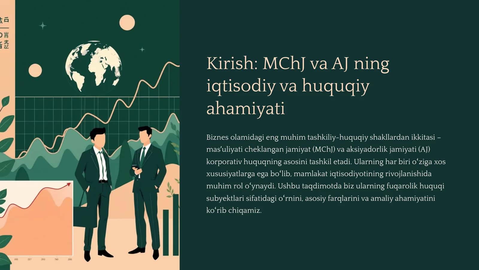 Mas¾uliyati cheklangan jamiyat (MChJ) va aksiyadorlik jamiyati (AJ) Fuqarolik huquqi subyektlari sifatida 2