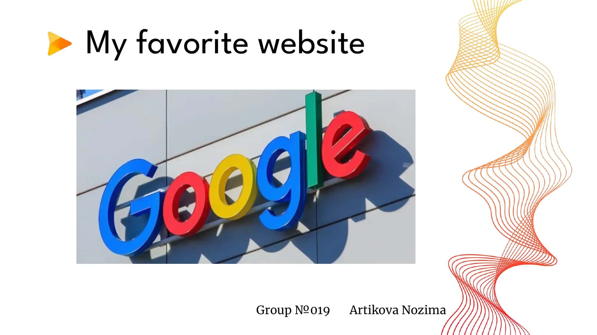 My favourite website ( google) 2