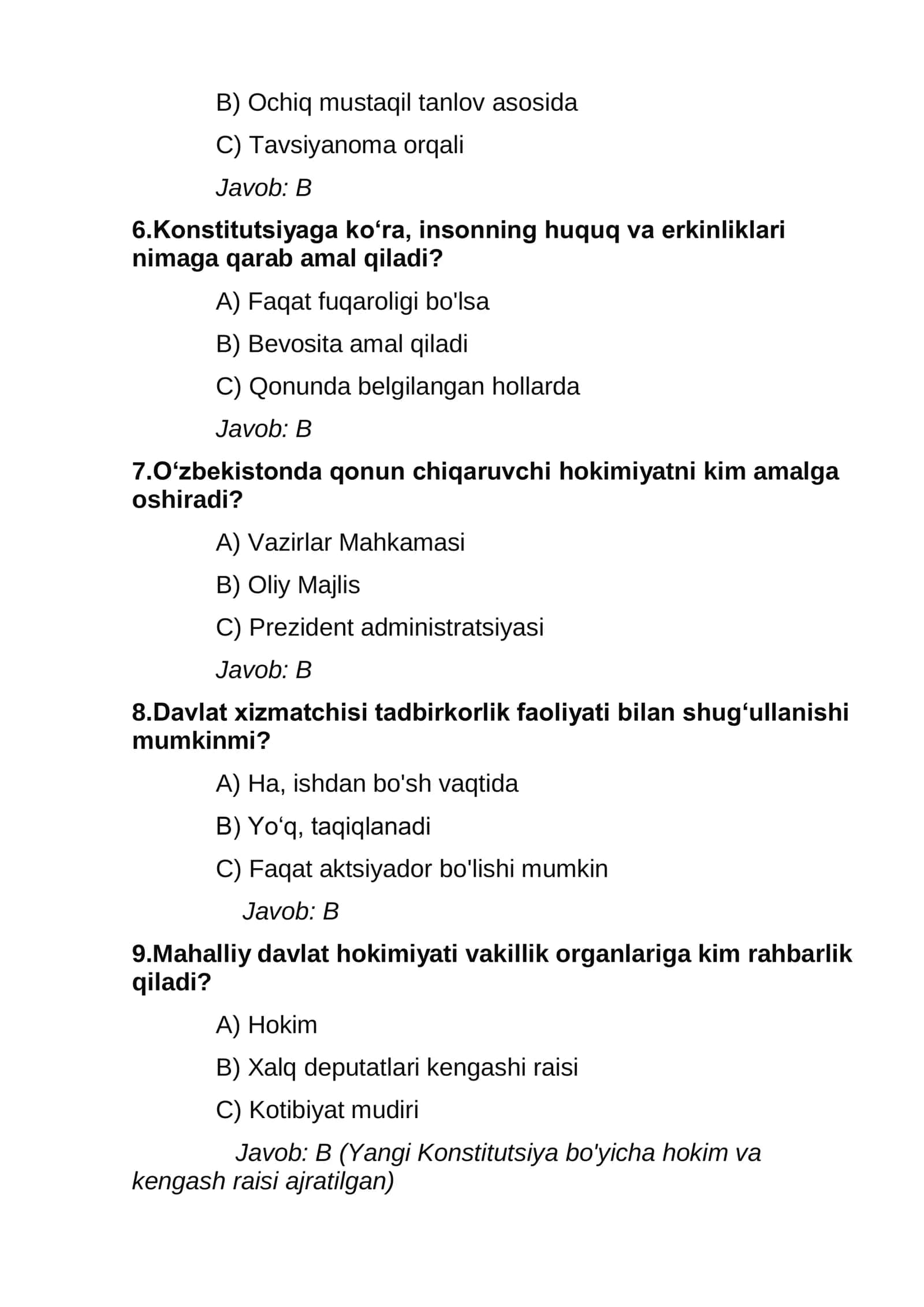 ARGOS TEST SAVOLLARI JAVOBLARI BILAN 2