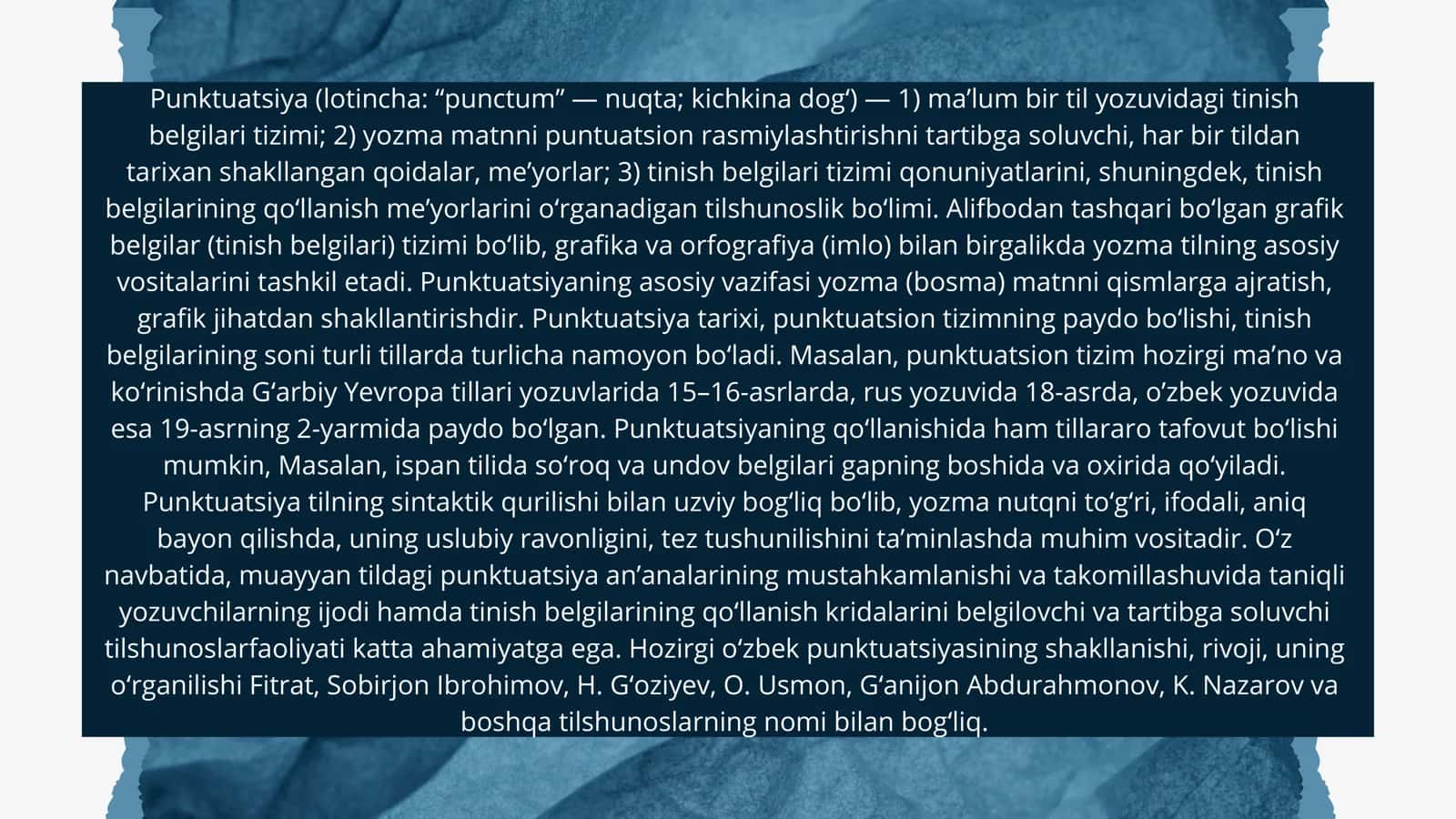 Punktuatsiya 2
