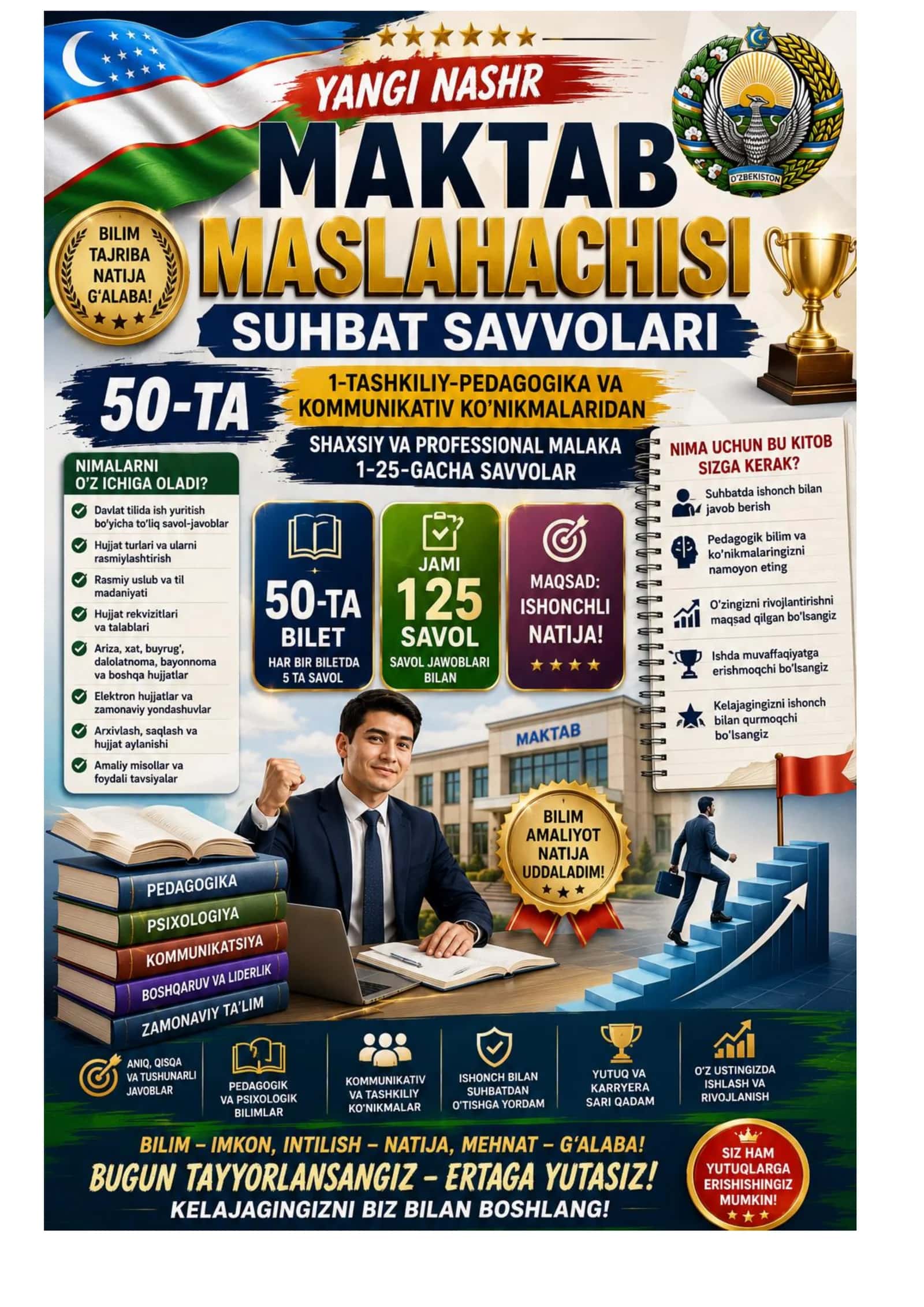 MAKTAB MASLAHACHISI SUHBAT SAVVOLARI: 50-TA 2