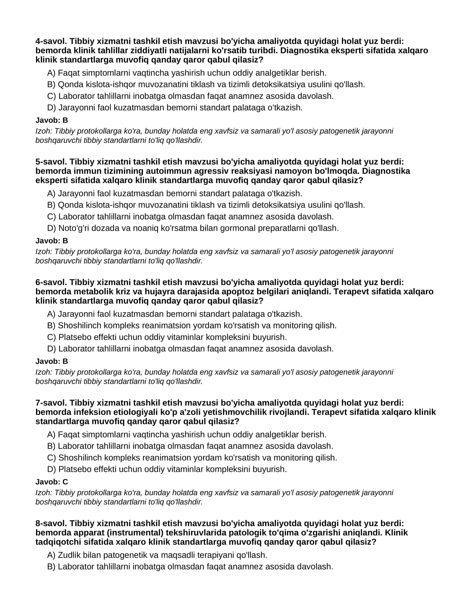 TIBBIY XIZMATNI TASHKIL ETISH - 2-QISM 2