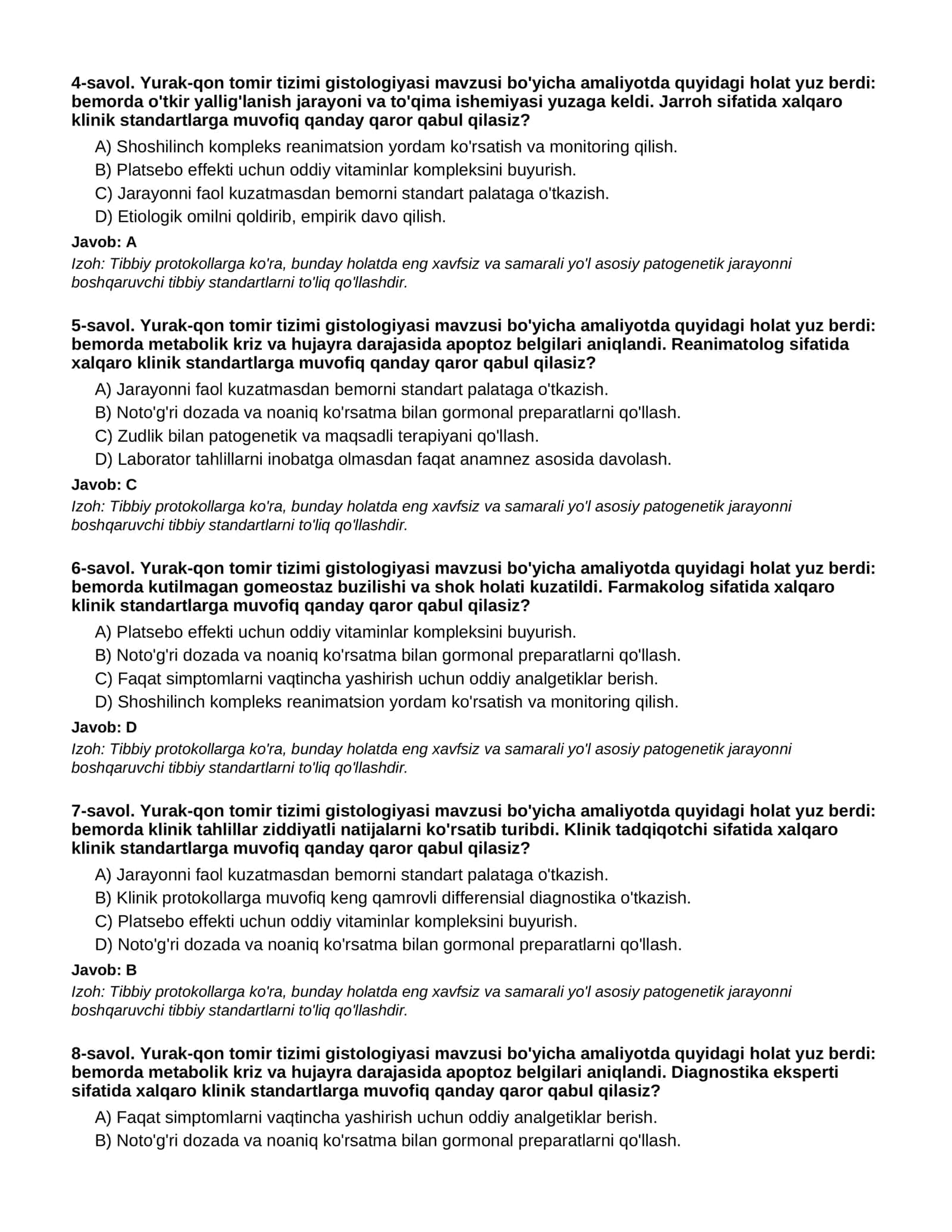 YURAK-QON TOMIR TIZIMI GISTOLOGIYASI - 1-QISM 2