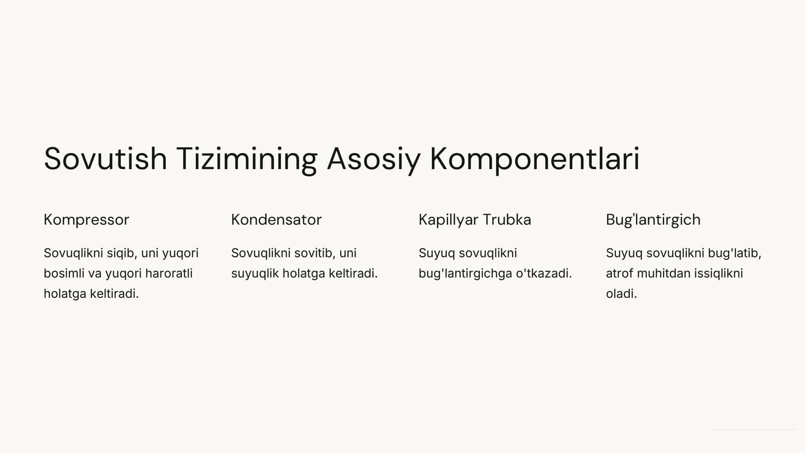 Sovutish Tizimlari 2
