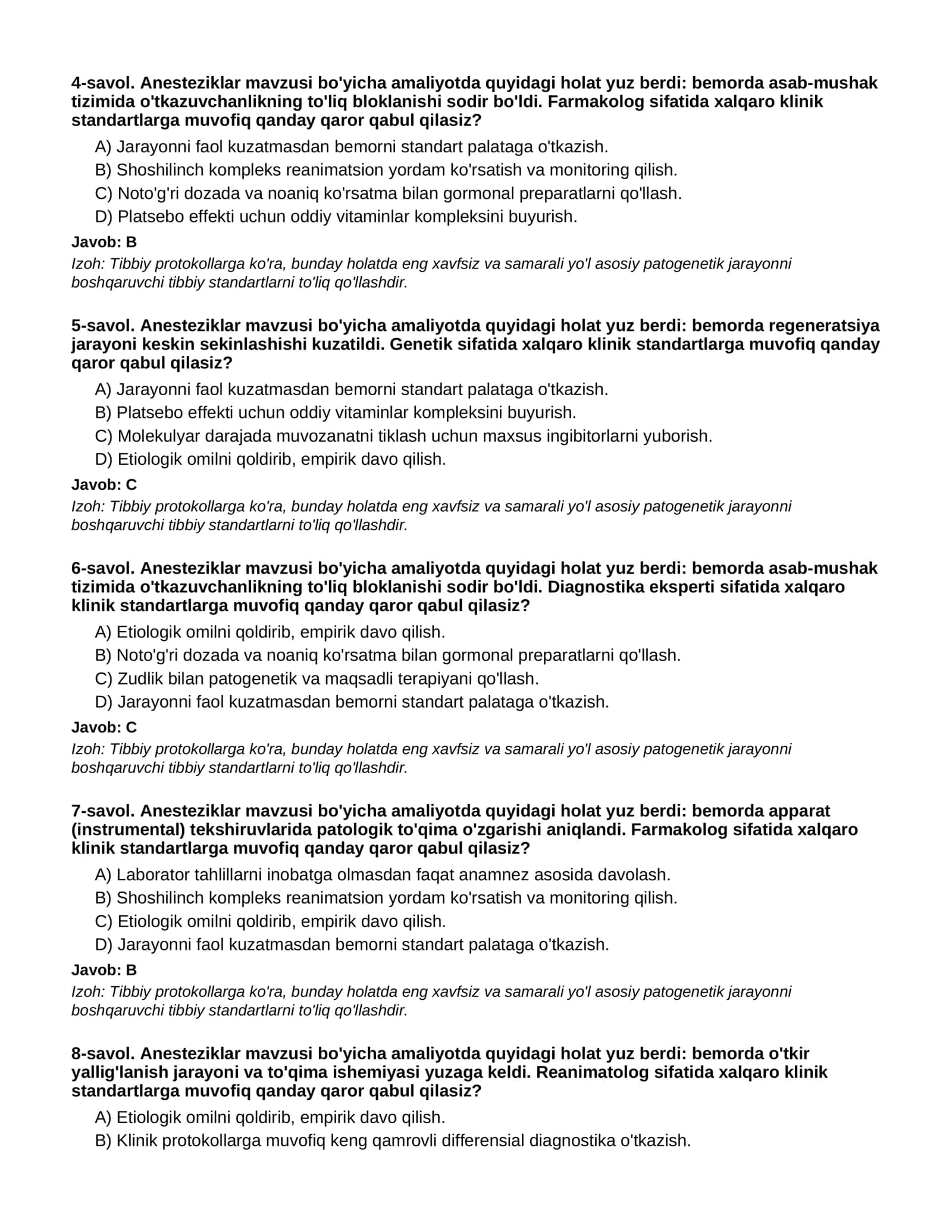 ANESTEZIKLAR - 2-QISM 2