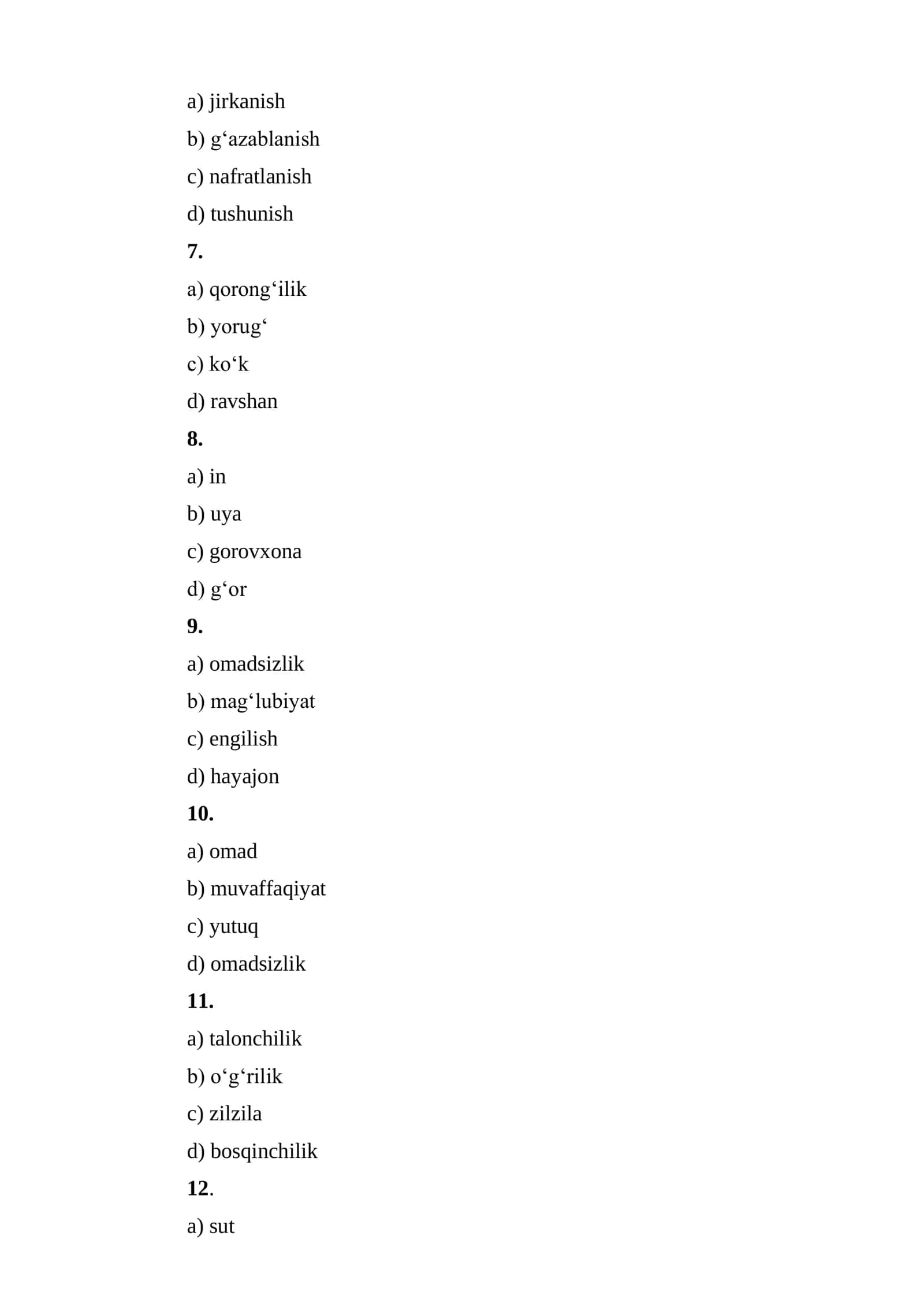 Harbiy tibbiyot instituti PSIXOLOGIK TEST 1-BOSQICH SAVOLLARI (JAVOBLARI BILAN) 2