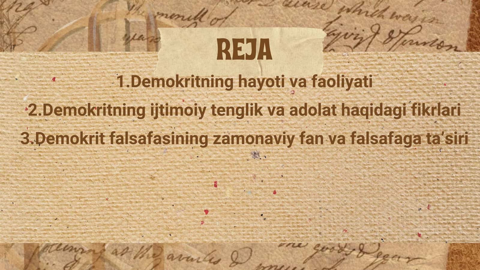 DEMOKRITNING FALSAFIY QARASHLARI 2