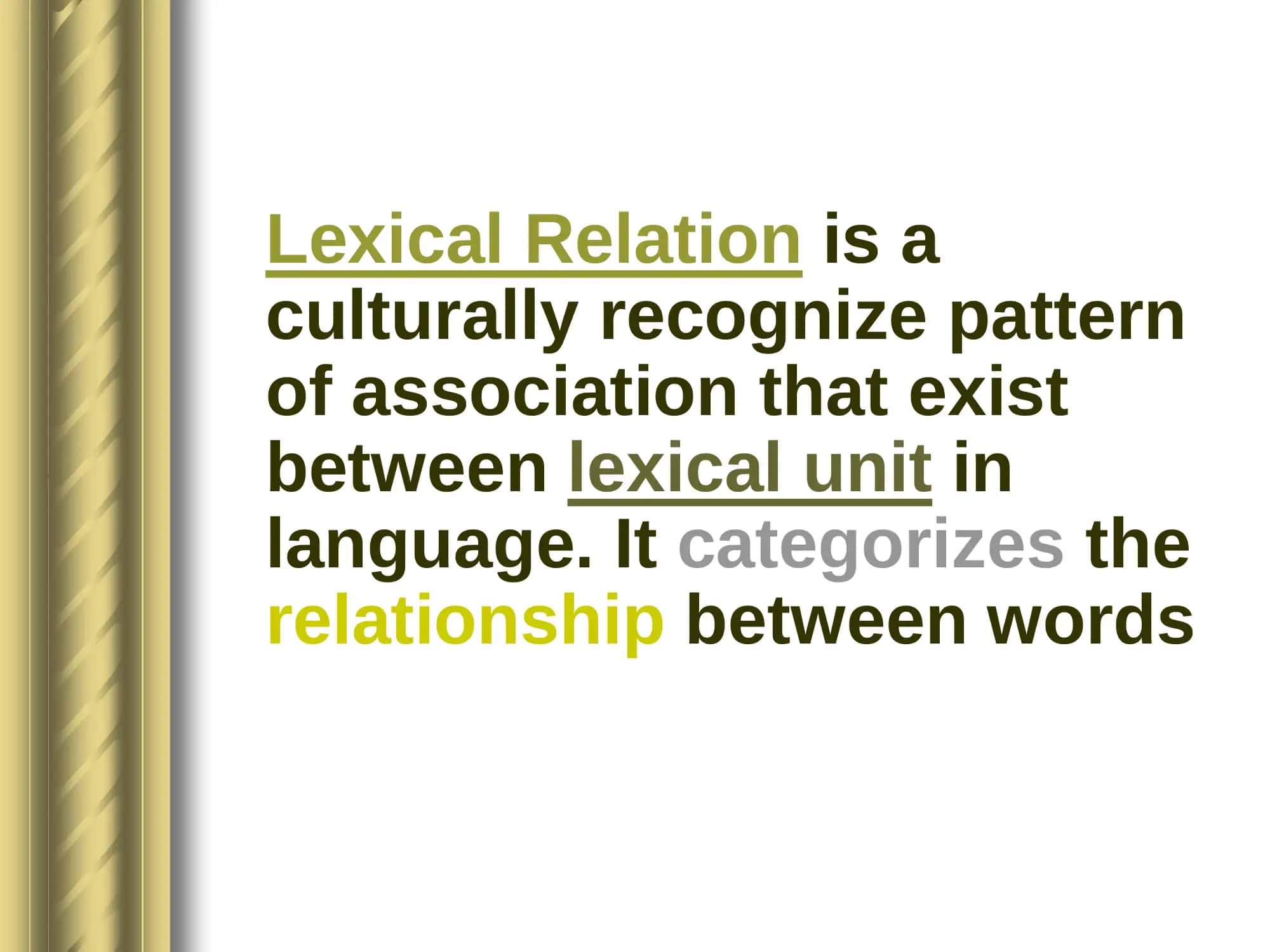 LEXICAL RELATIONS IN DISCOURSE 2