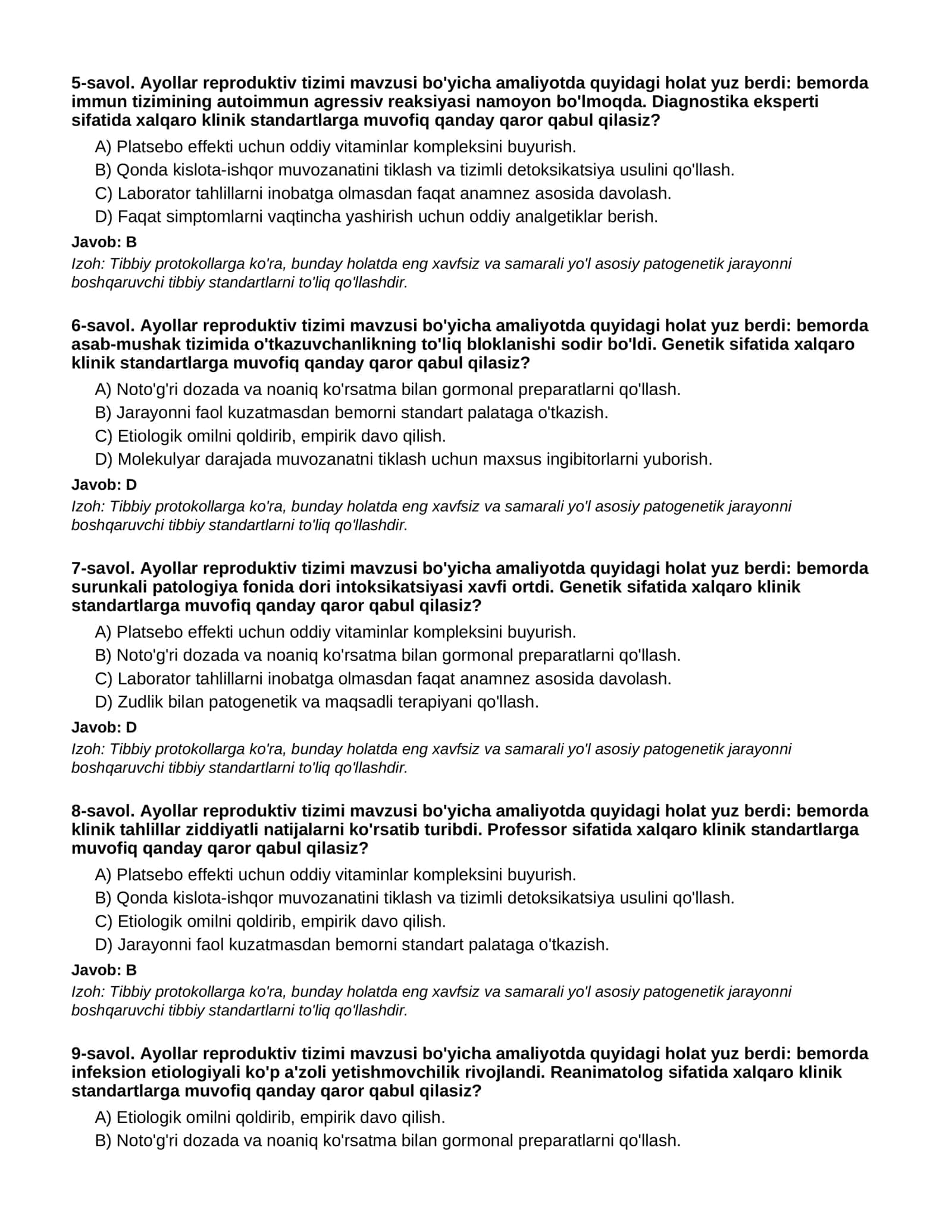 AYOLLAR REPRODUKTIV TIZIMI - 2-QISM 2
