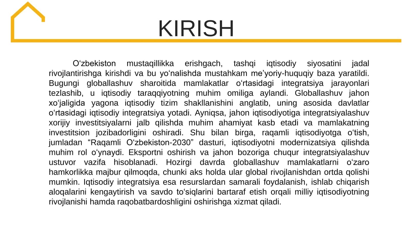 Xalqaro iqtisodiy integratsiyasi 2