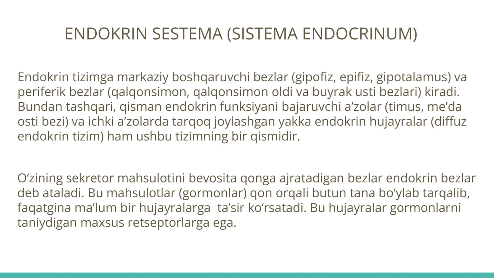 MARKAZIY ENDOKRIN SISTEMASI 2