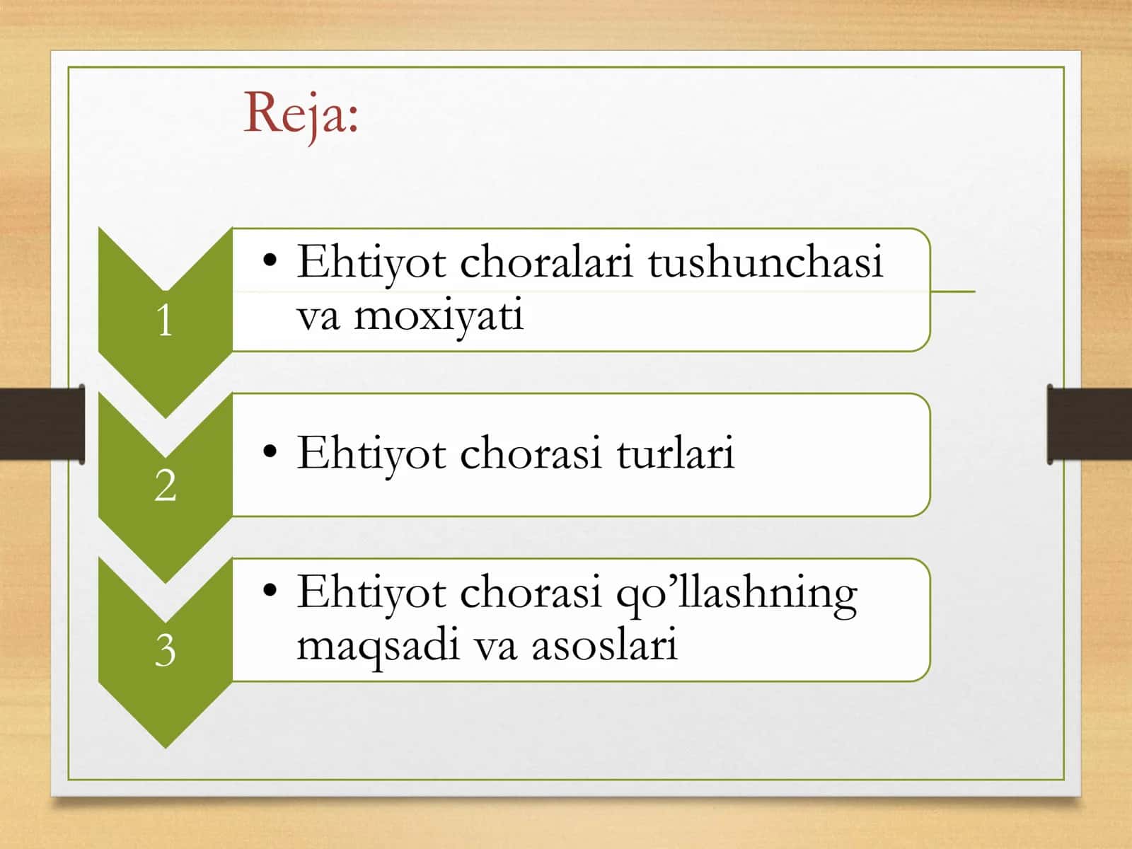 Ehtiyot choralari 2