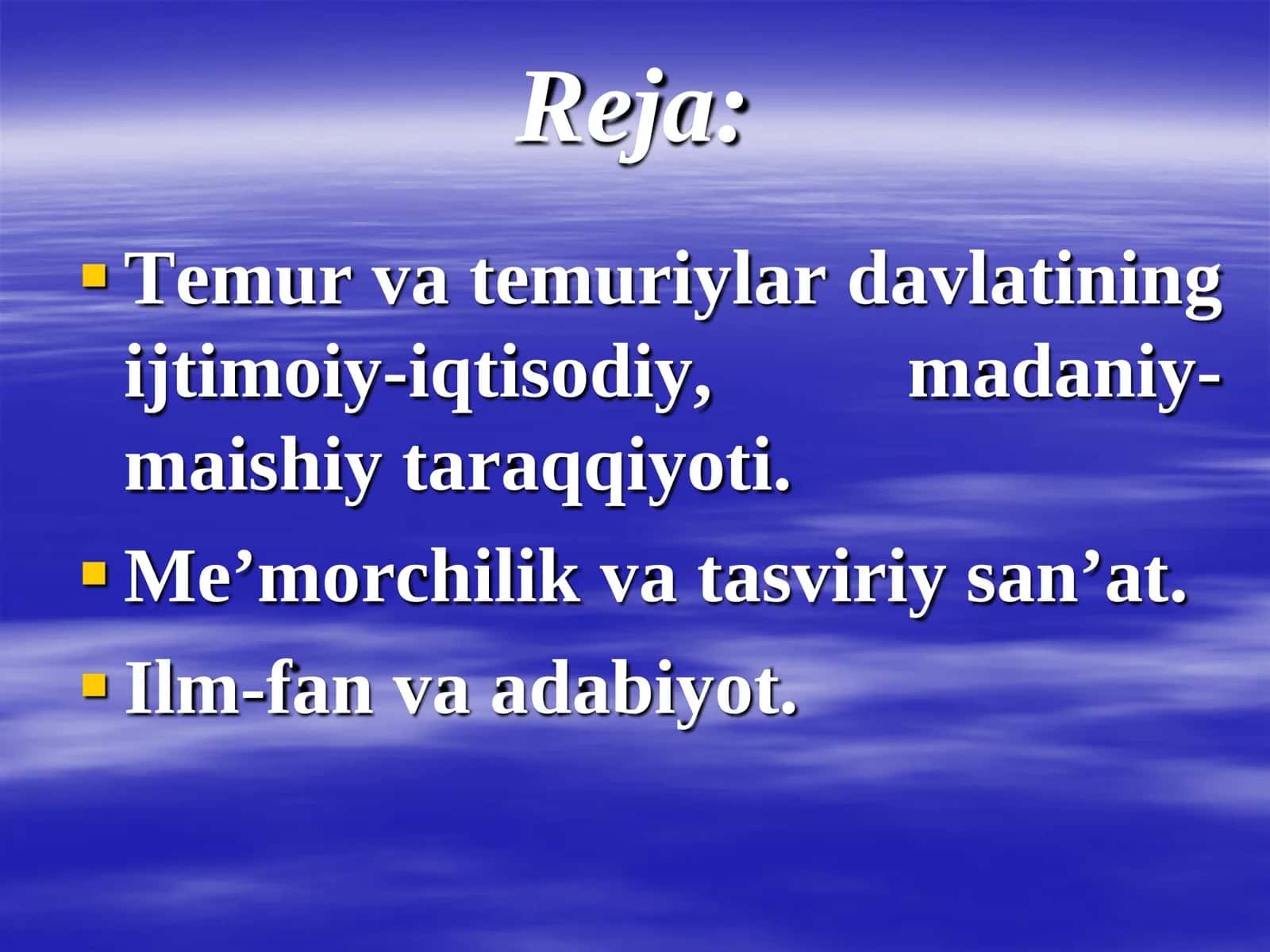 Temur va Temuriylar davri madaniyati 2