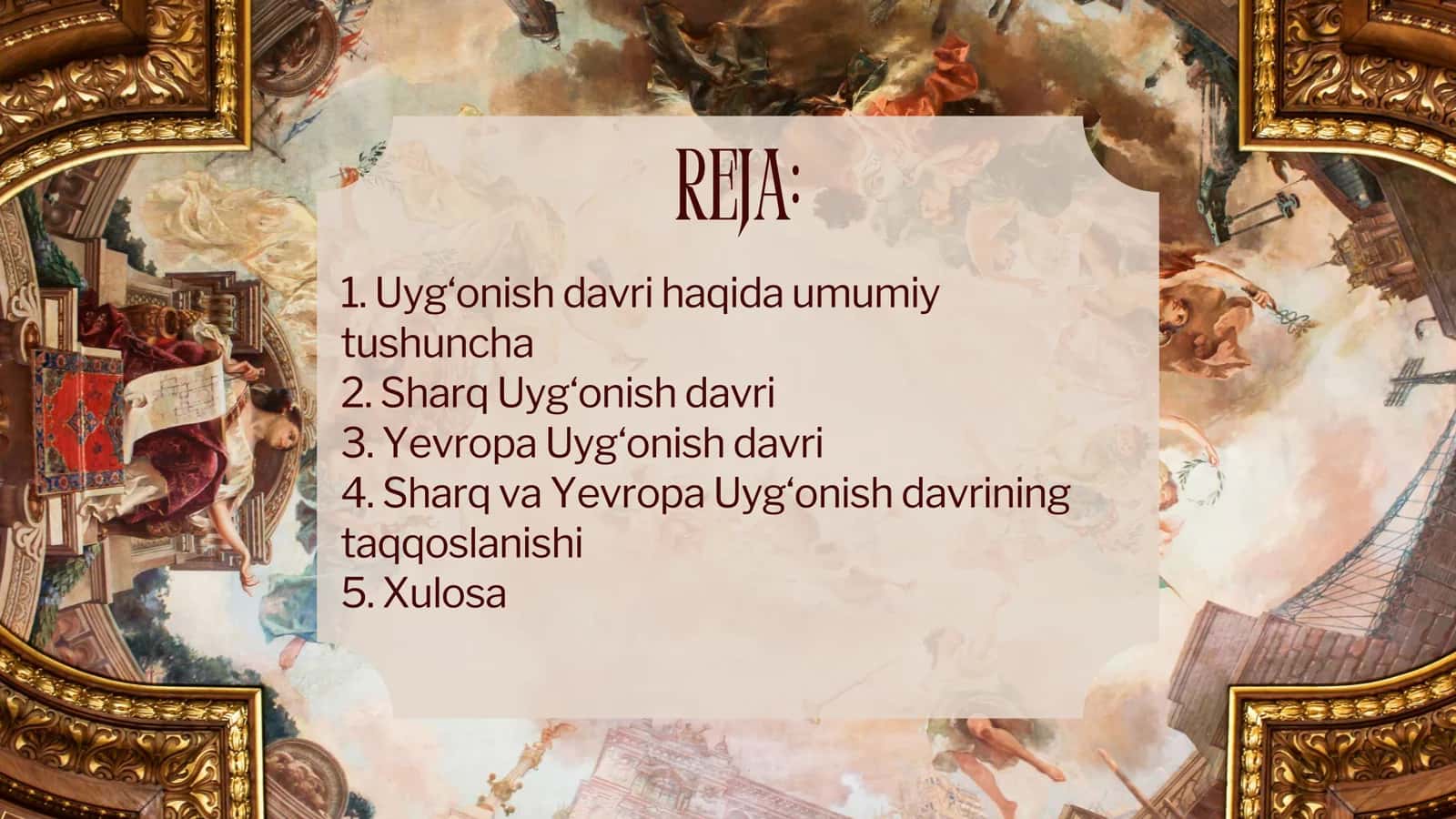 Sharq va Yevropa Uyg‘onish davri 2