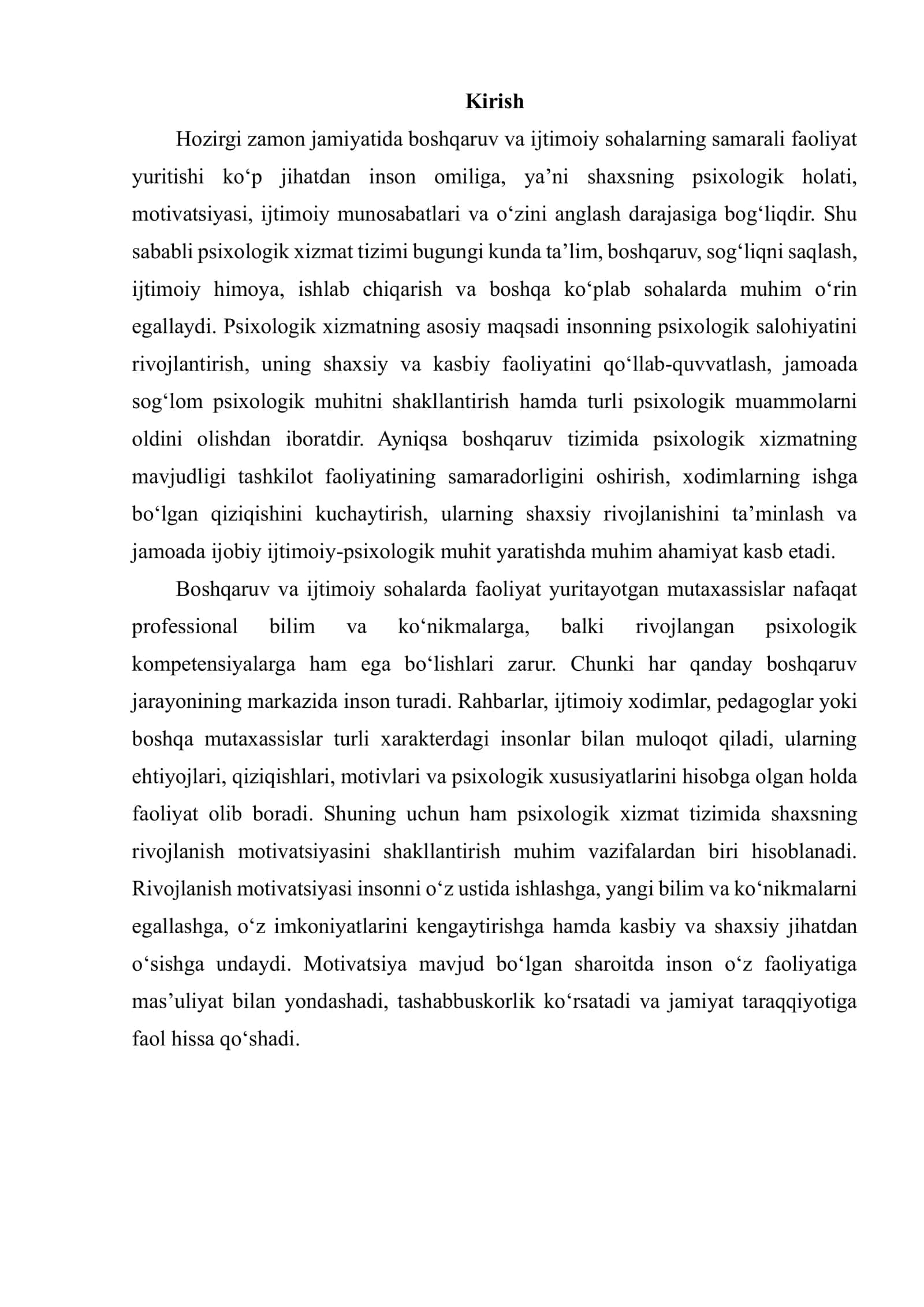 RIVOJLANTIRISH MOTIVATSIYASI. REFLEKSIYA TUSHUNCHASI 2
