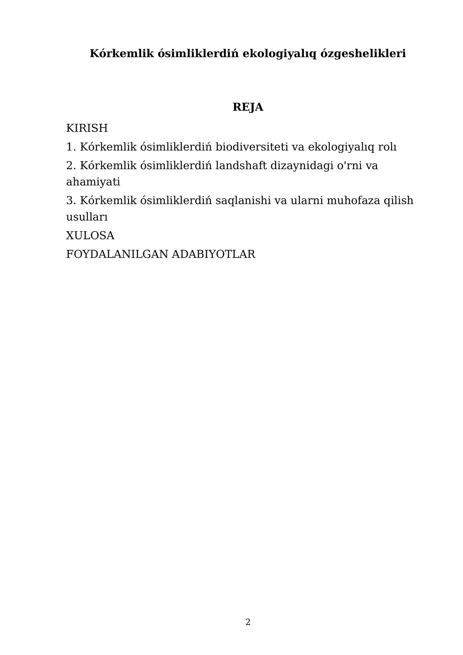 Kórkemlik ósimliklerdiń ekologiyalıq ózgeshelikleri 2