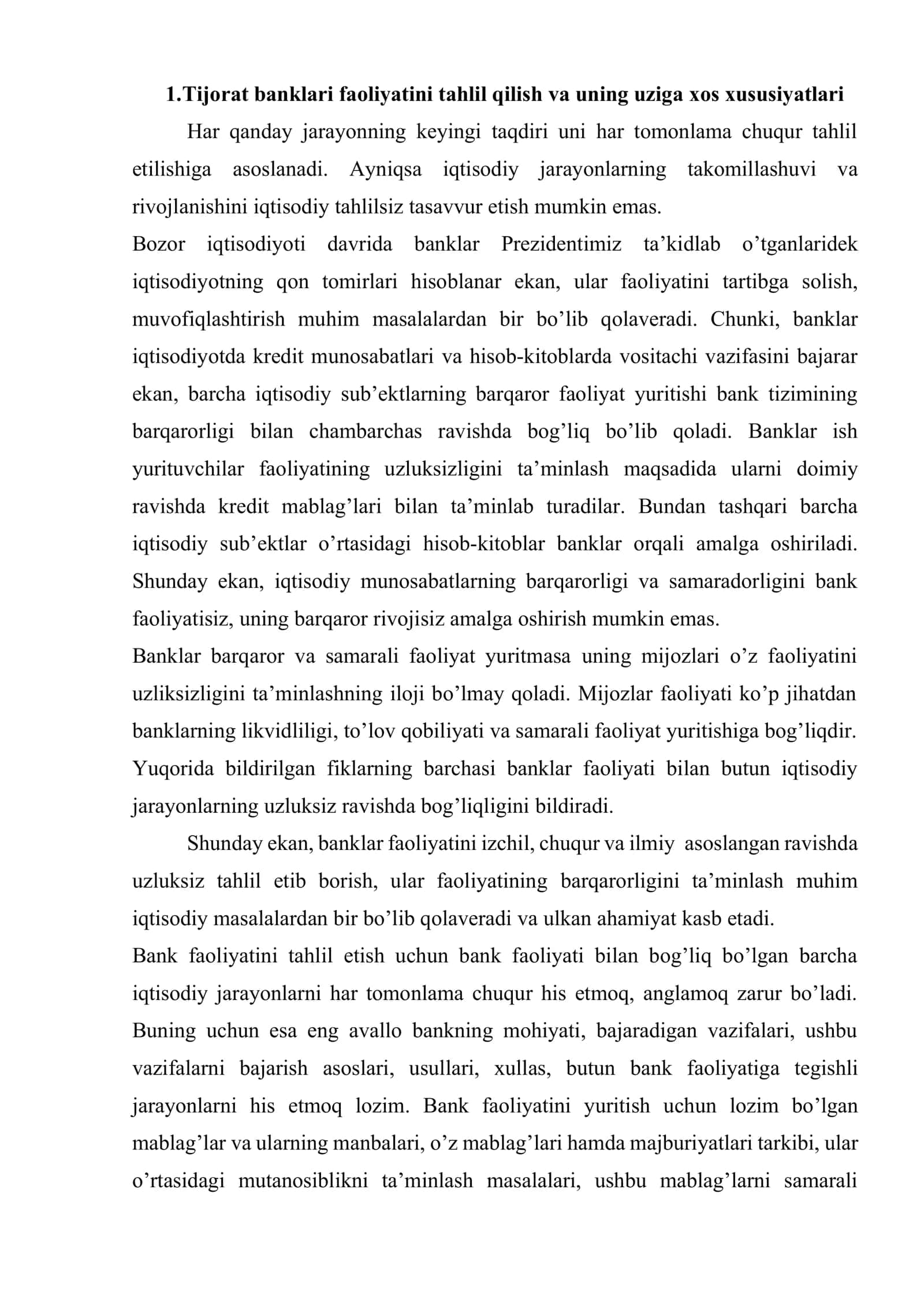 Tijorat banklari buxgalteriya hisobining hisobvaraqlar rejasi 2