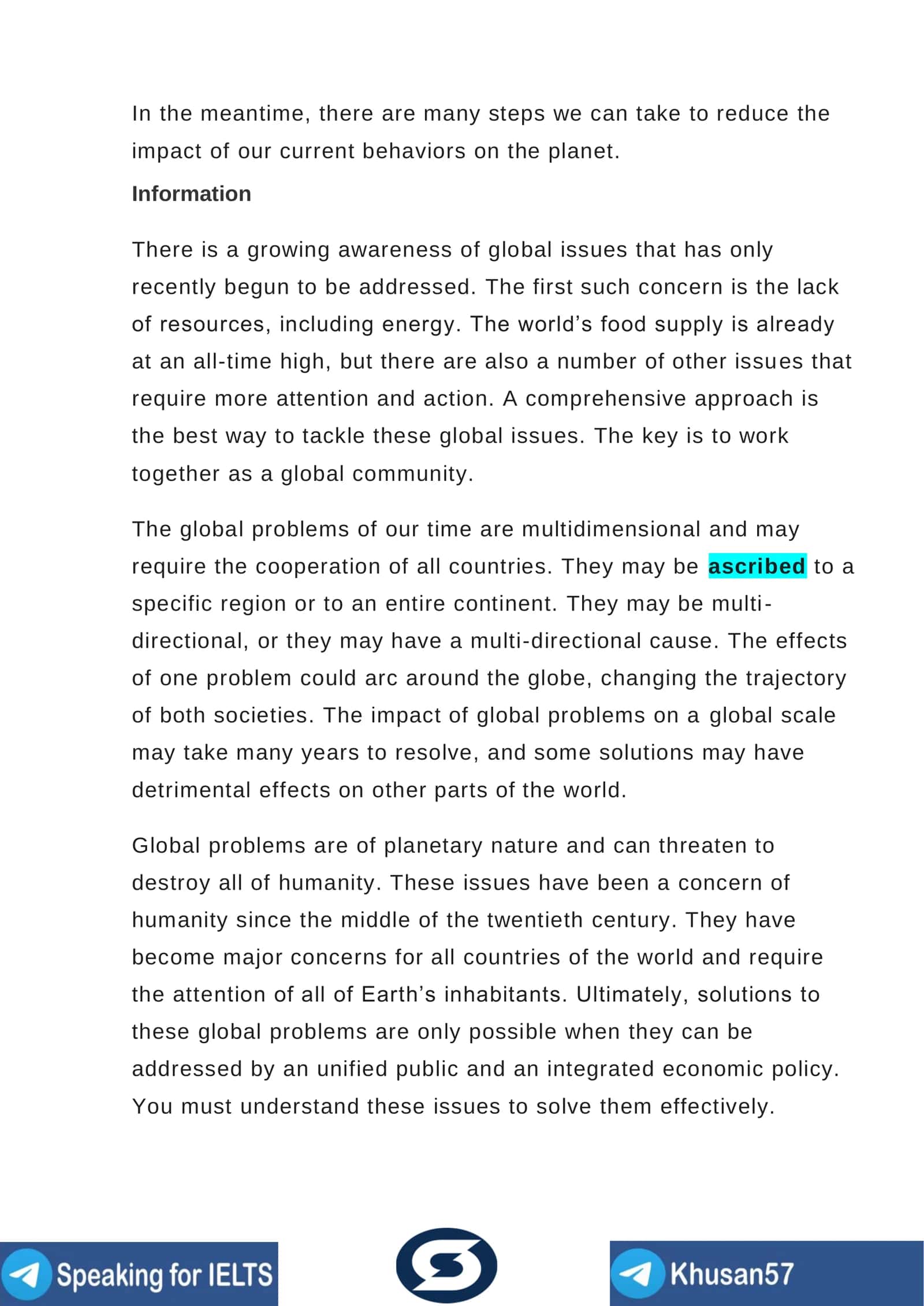 Global Problems of Our Time and Ways to Solve Them 2