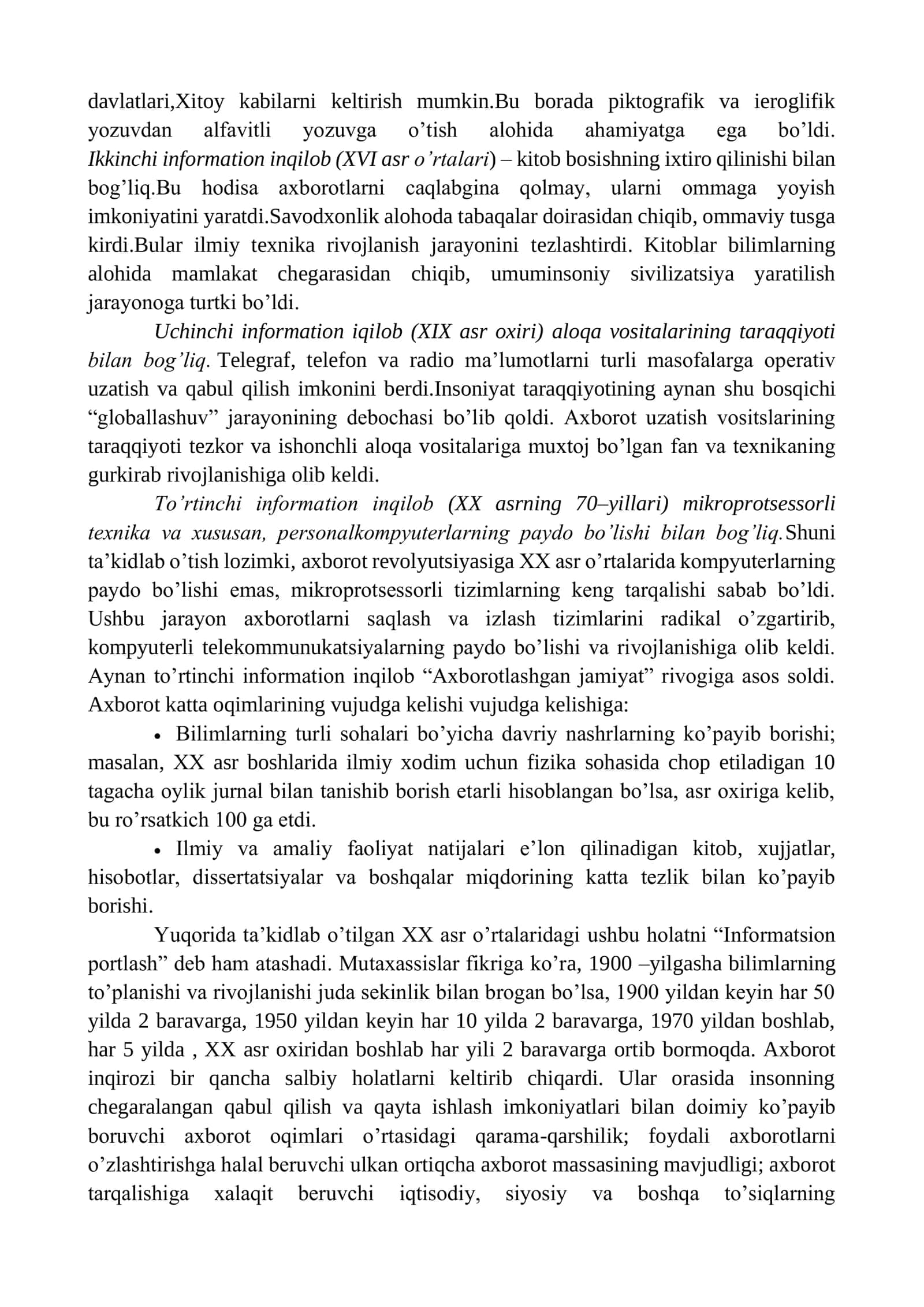 Axborotni jamiyatda tutgan urni va axamiyati 2