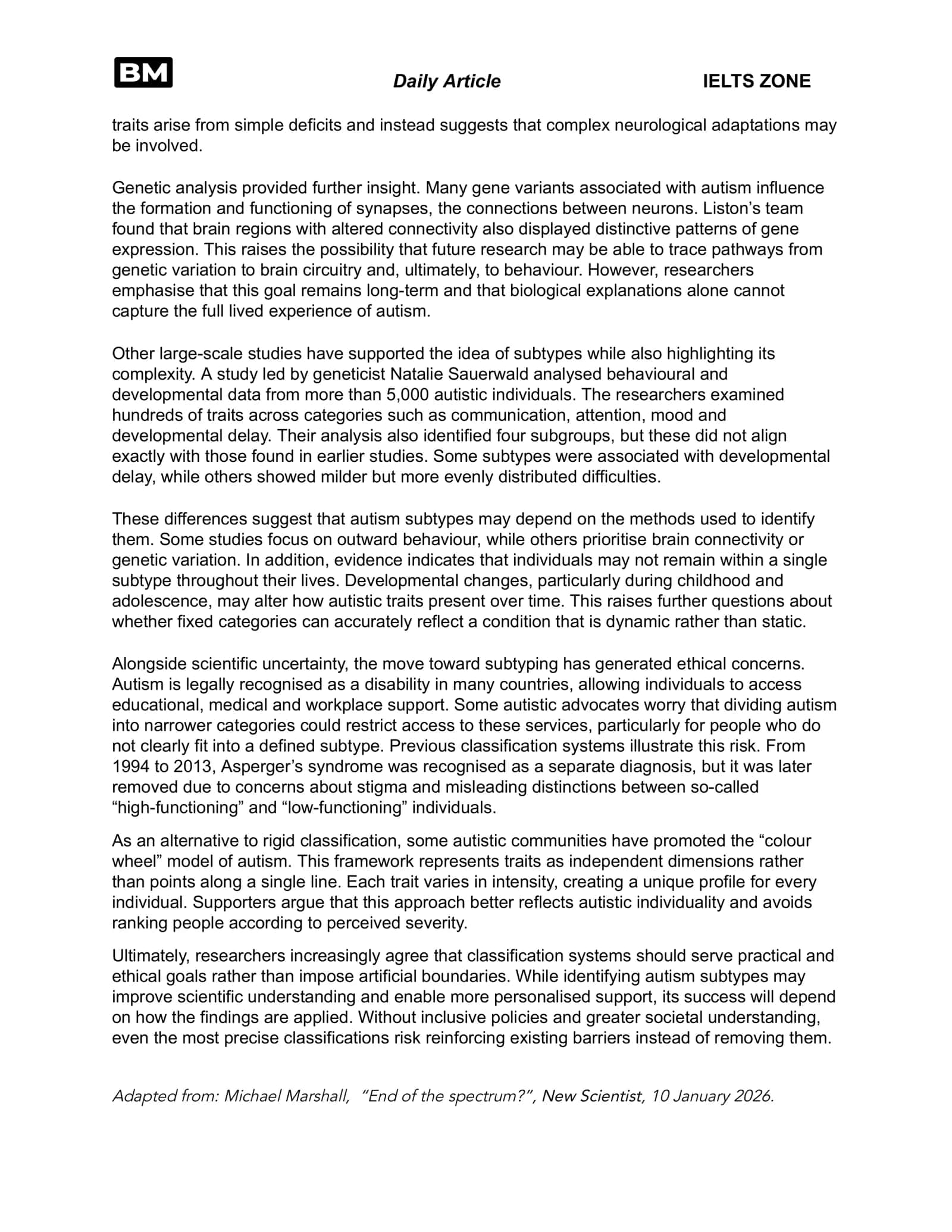 Rethinking the Autism Spectrum 2