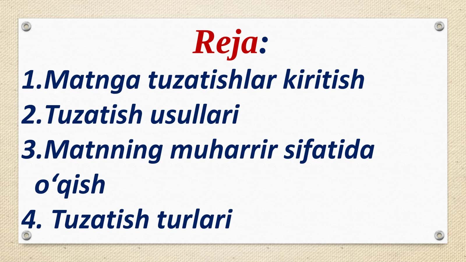 Matn tuzatish usullari 2