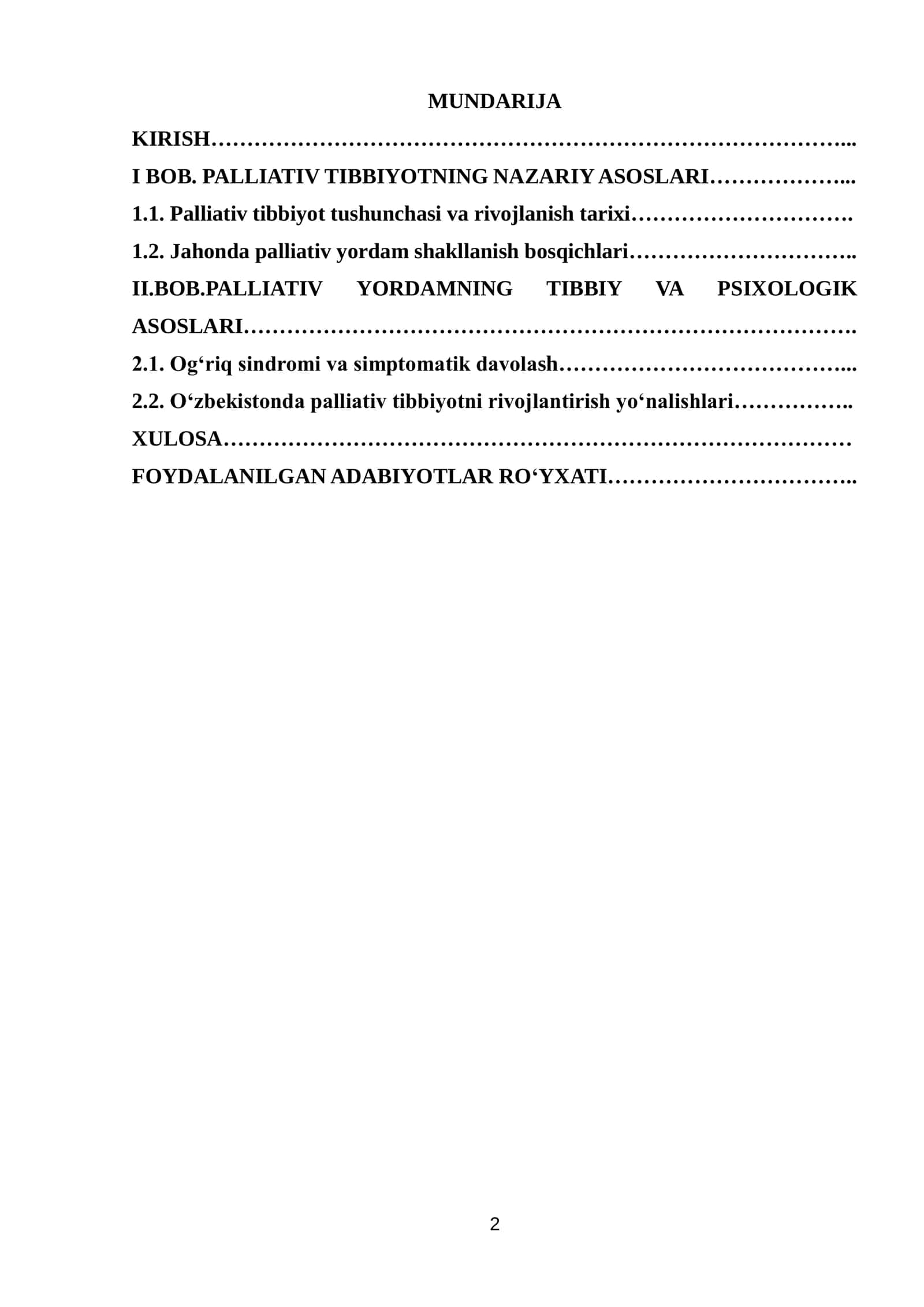 PALLIATIV TIBBIYOT VA UNING MAZMUNI 2