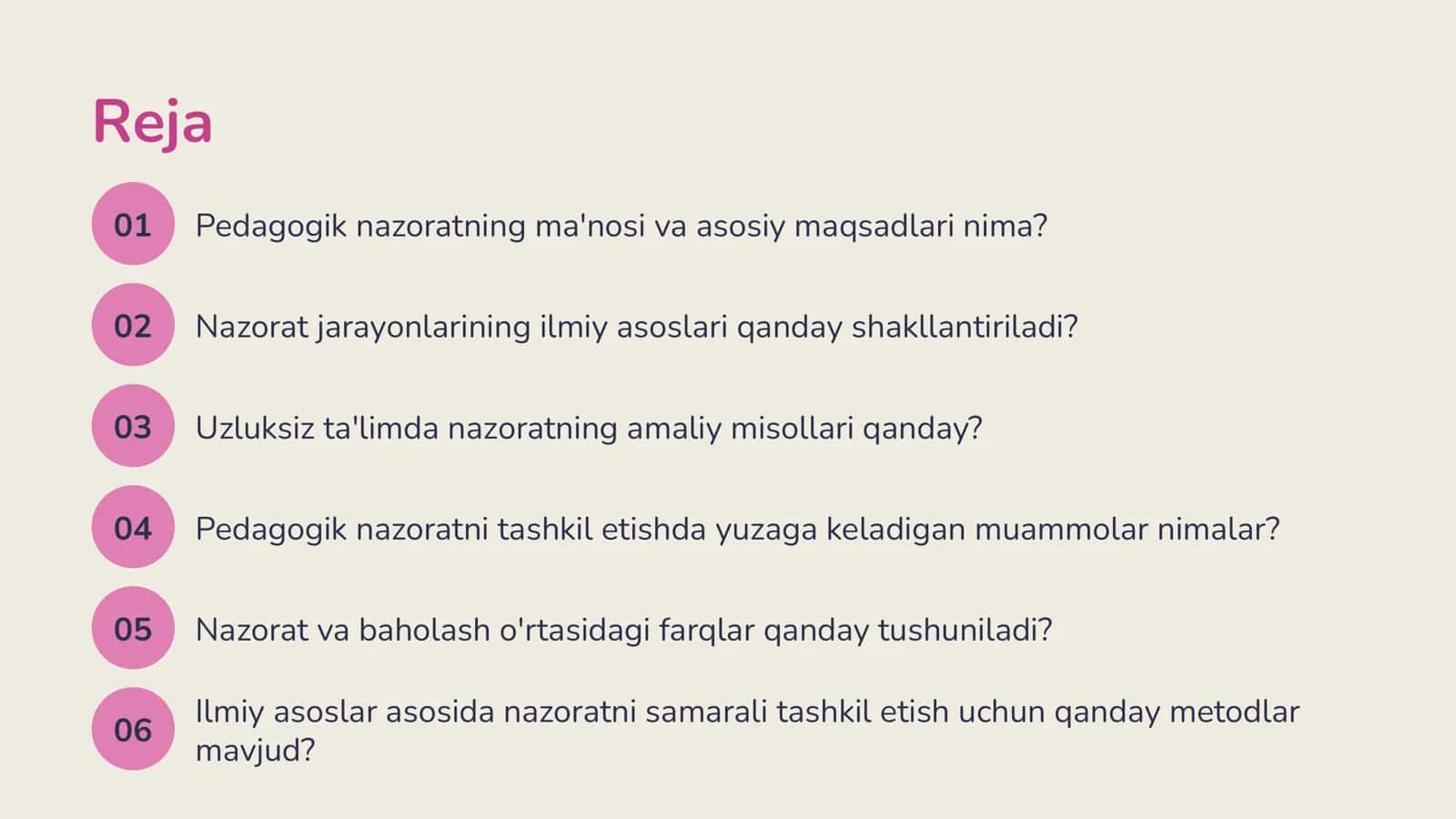 Uzluksiz ta'limda pedagogik nazoratni tashkil etishning ilmiy asoslari 2