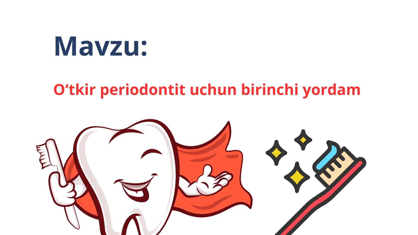 Oʻʻtkir periodontit uchun birinchi yordam 2