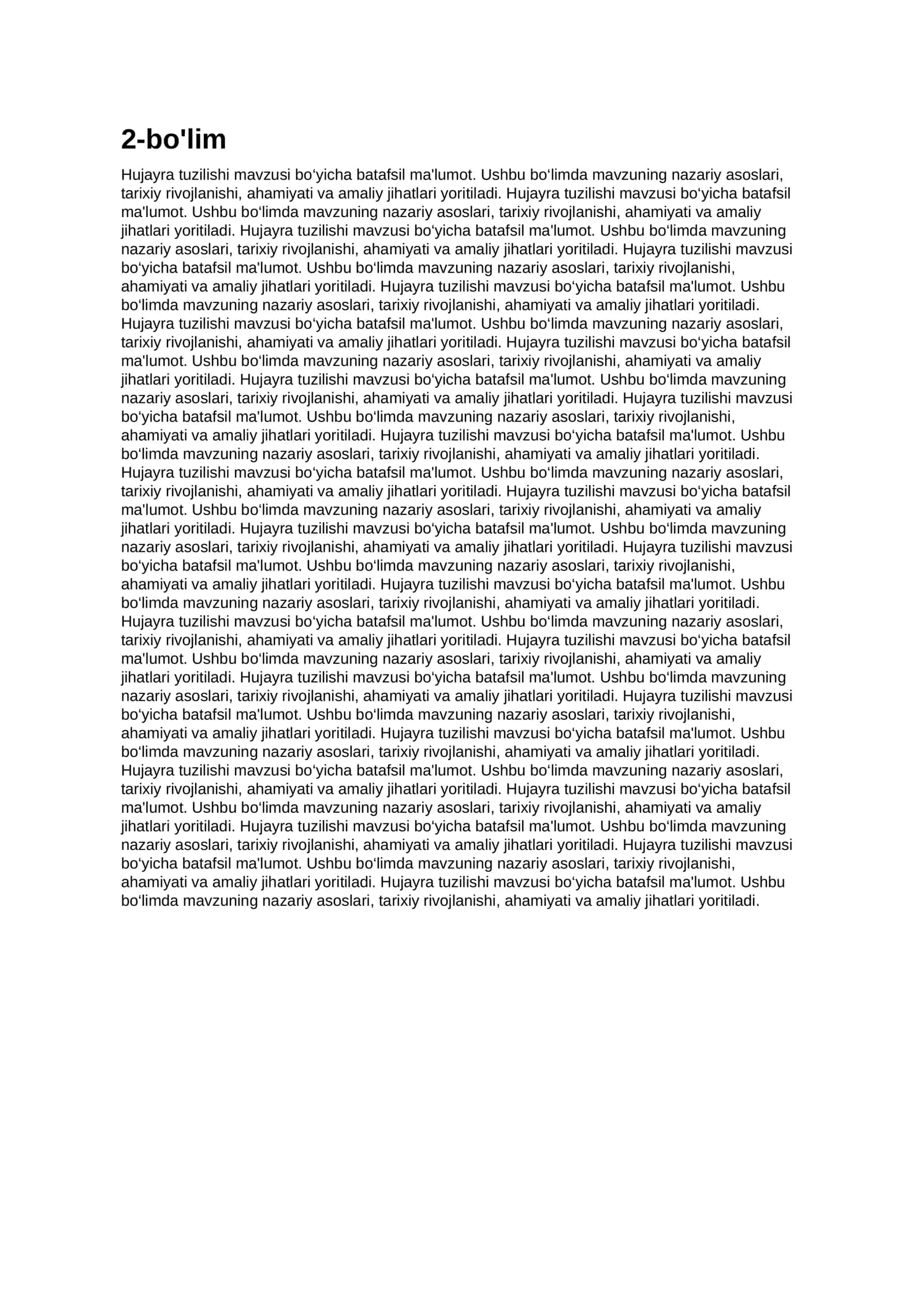 Hujayra tuzilishi 2