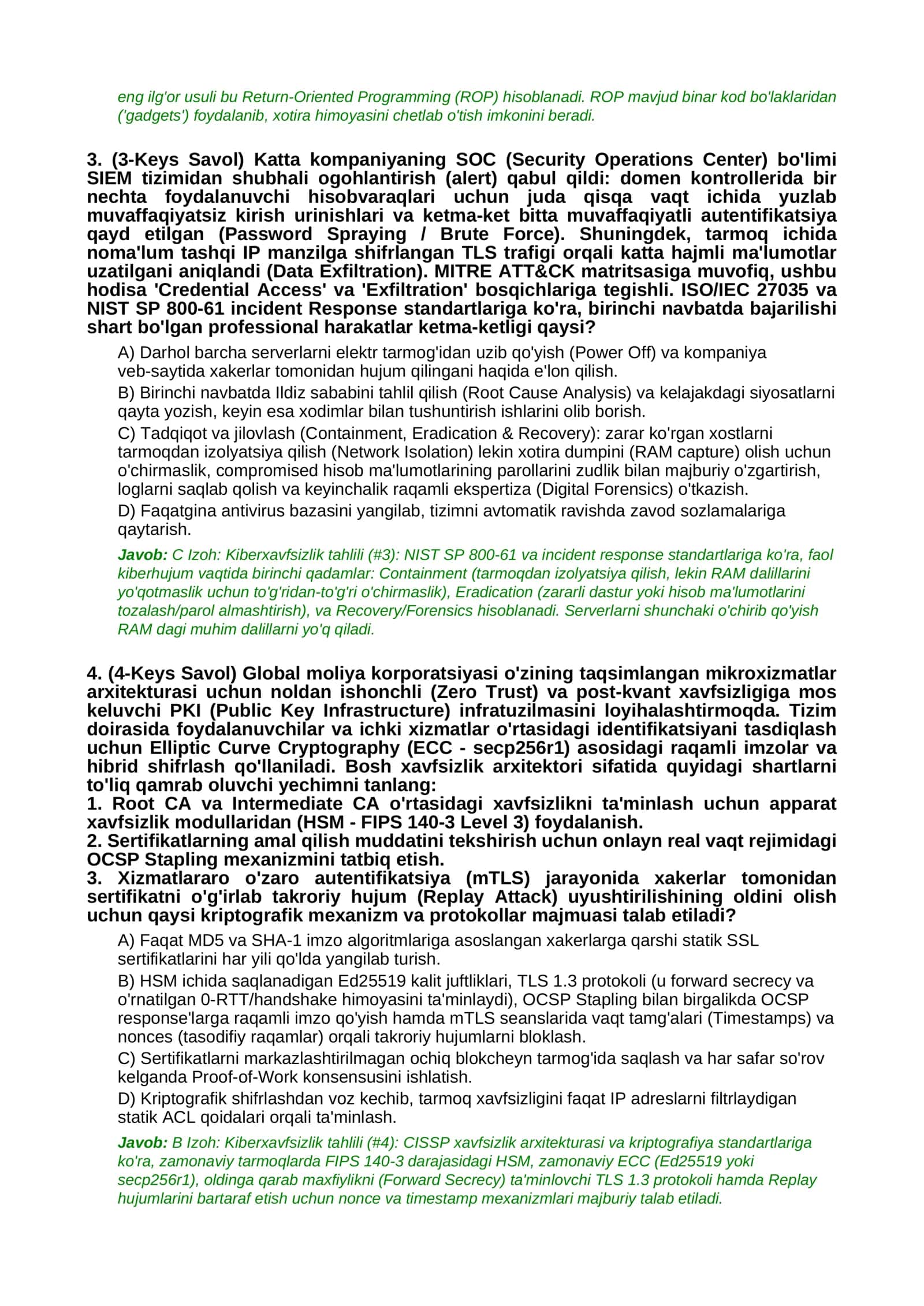 MILLIY SERTIFIKAT TESTLARI EXTREME / ADVANCED 2