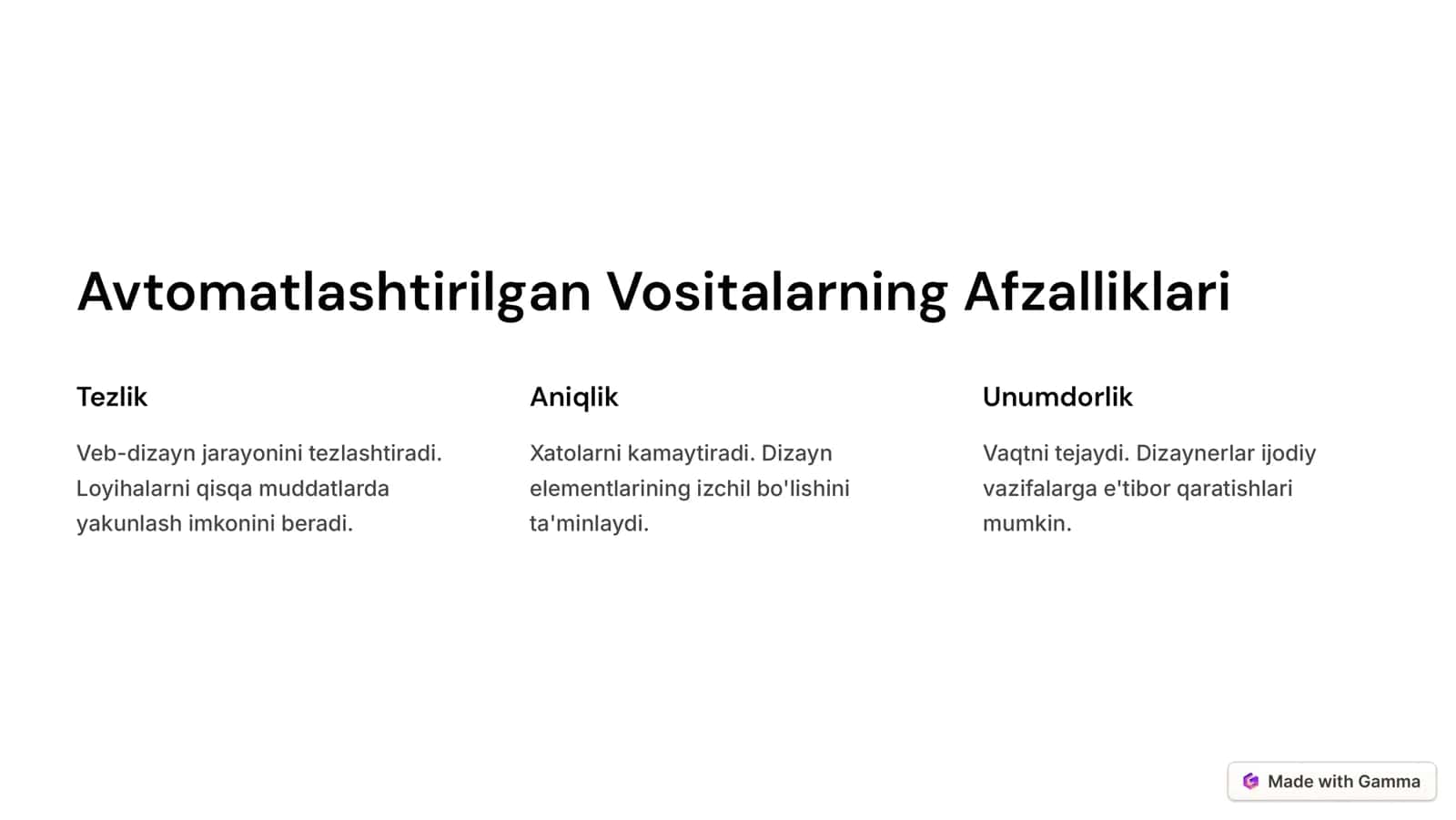 Avtomatlashtirilgan Veb-dizayn Vositalari 2