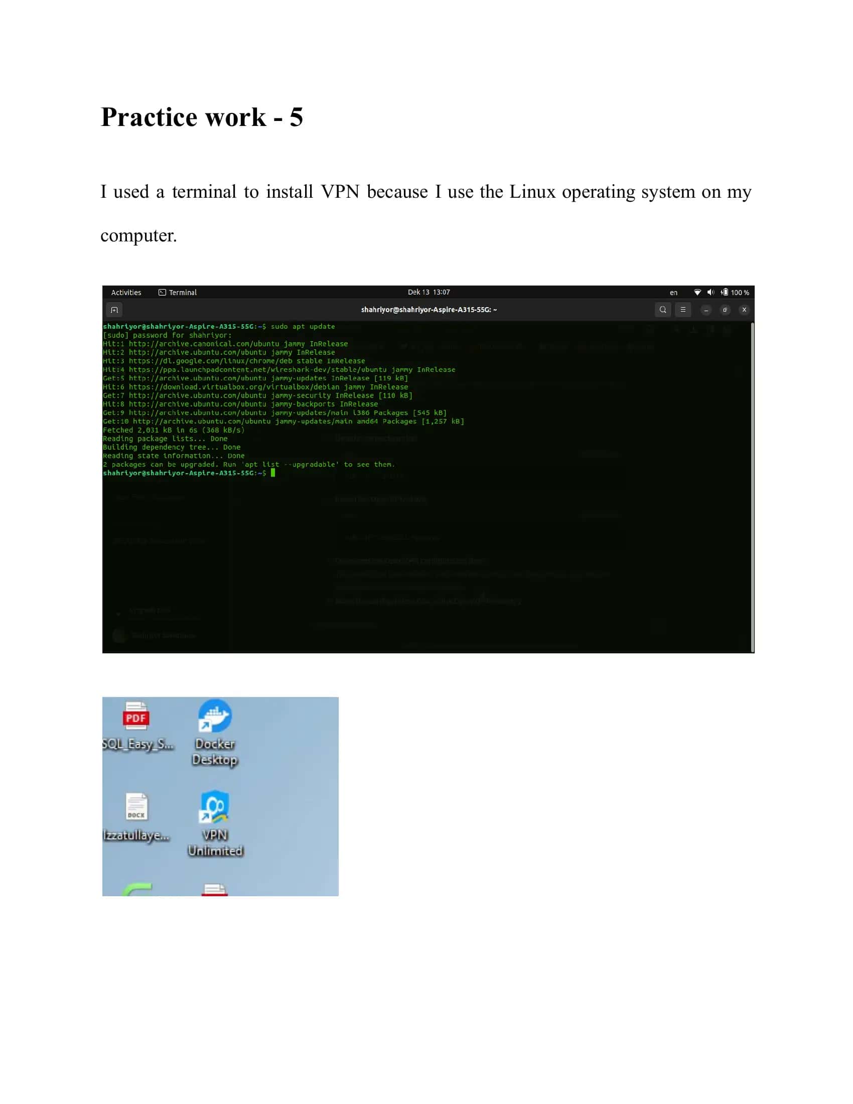 VPN Installation using Terminal 2