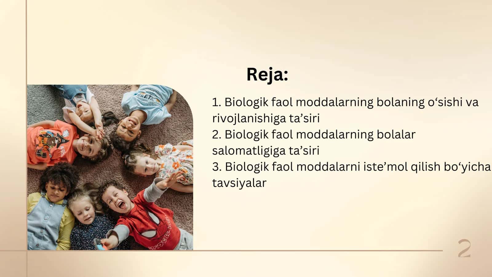 Biologik faol moddalarning bola organizmiga ta'siri 2