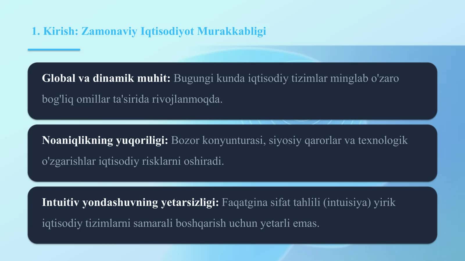 Ekonometrika Fanining Mohiyati va Maqsadi 2