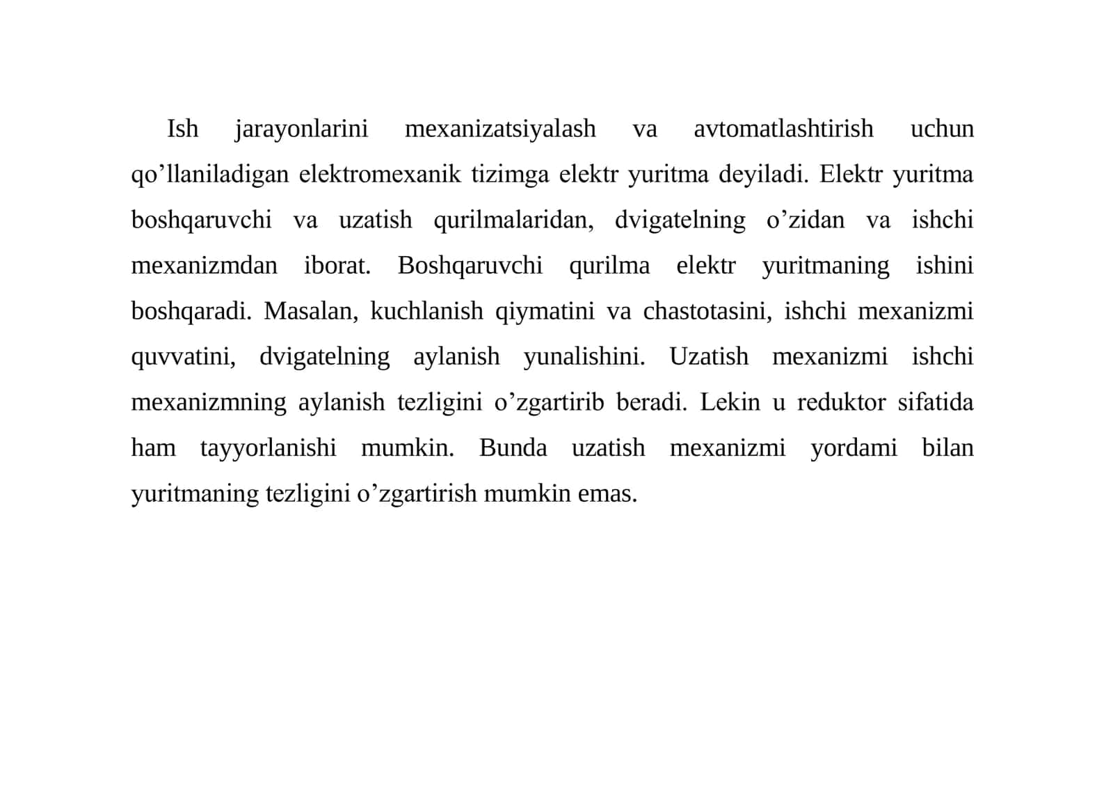 Elektr yuritmalarni boshqarish 2