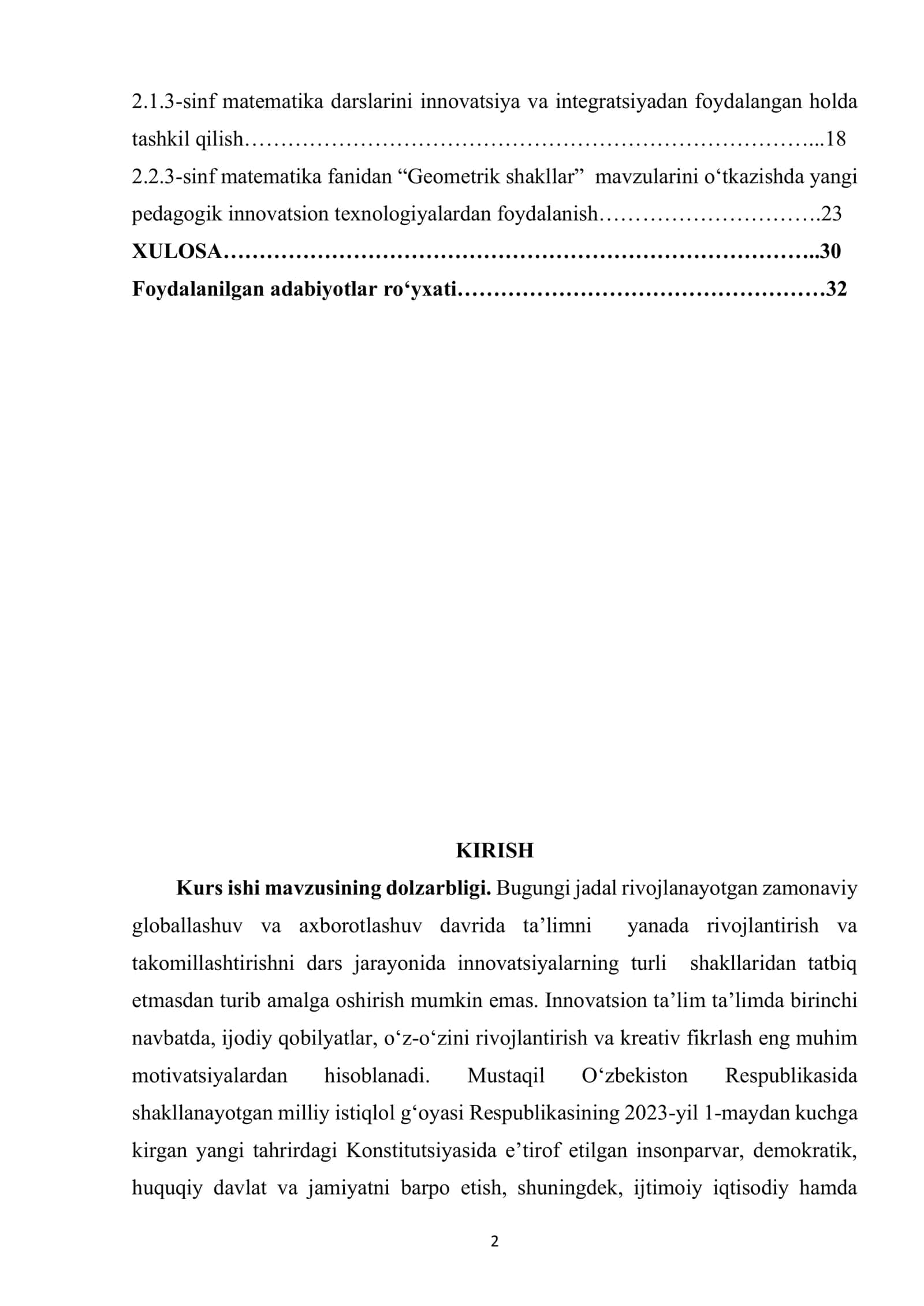Matematika darslarini innovatsion texnologiyalar asosida tashkil etish 2