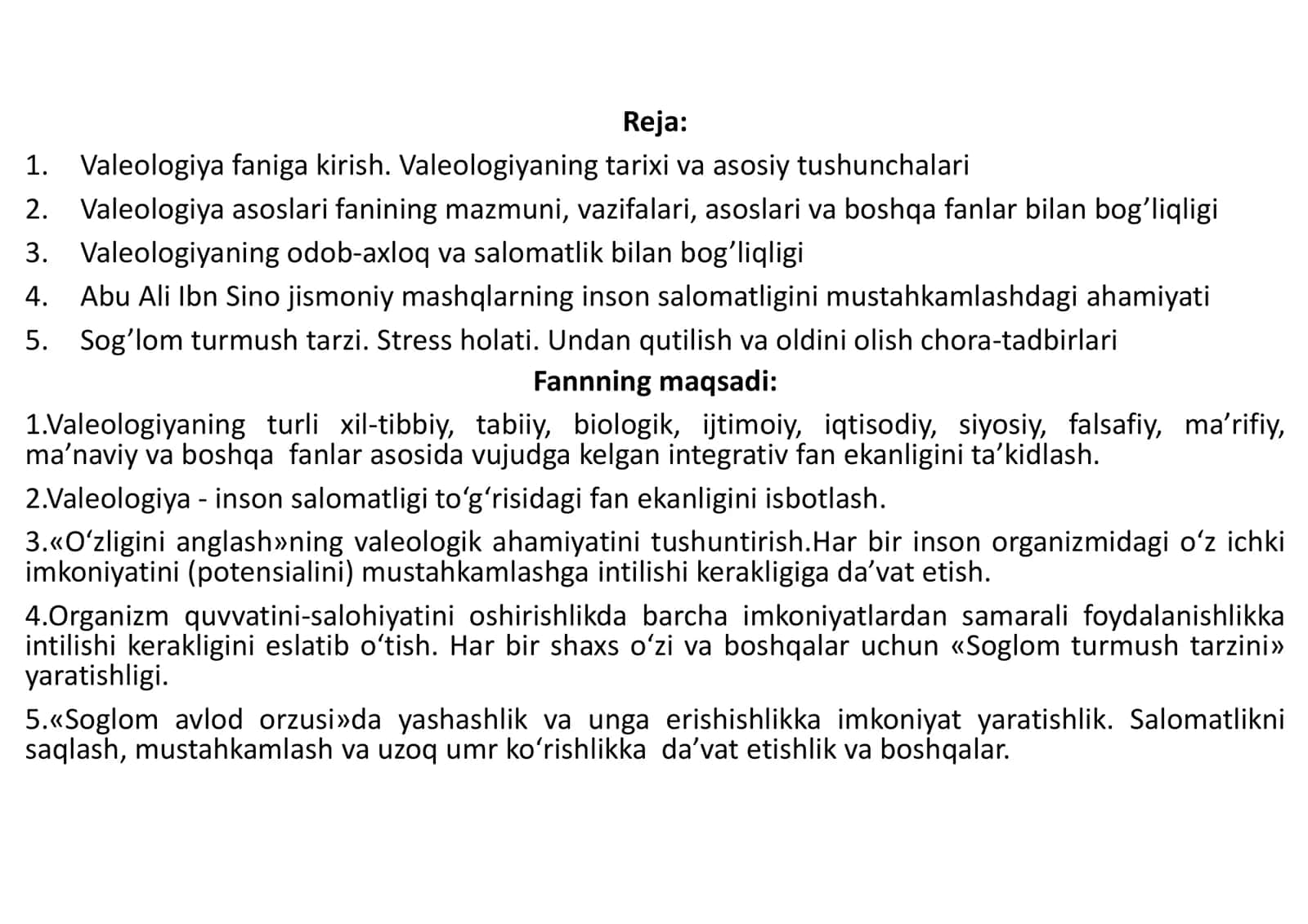 Valeologiya fanining tarixi, rivojlanish bosqichlari 2