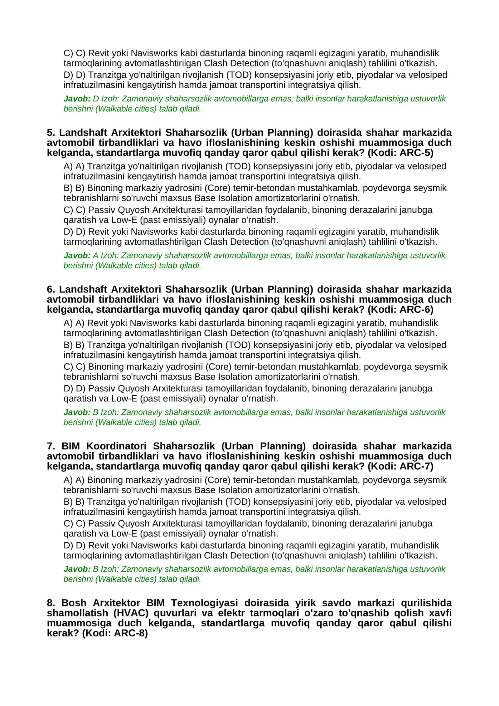 MILLIY SERTIFIKAT TESTLARI 2