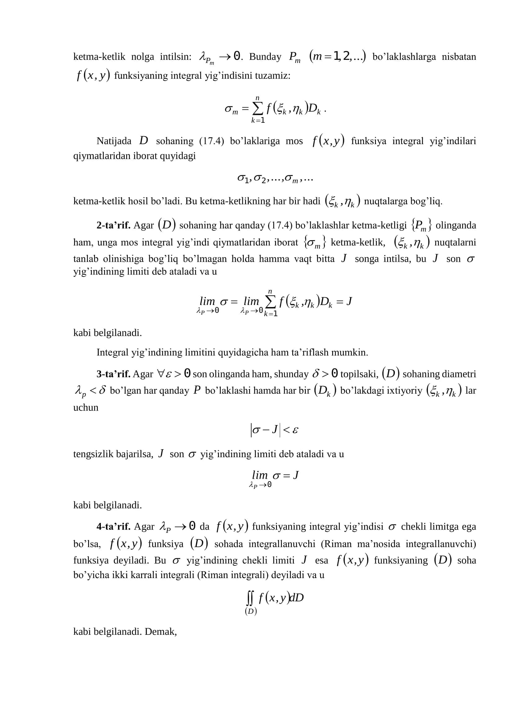 Ikki karrali integral 2