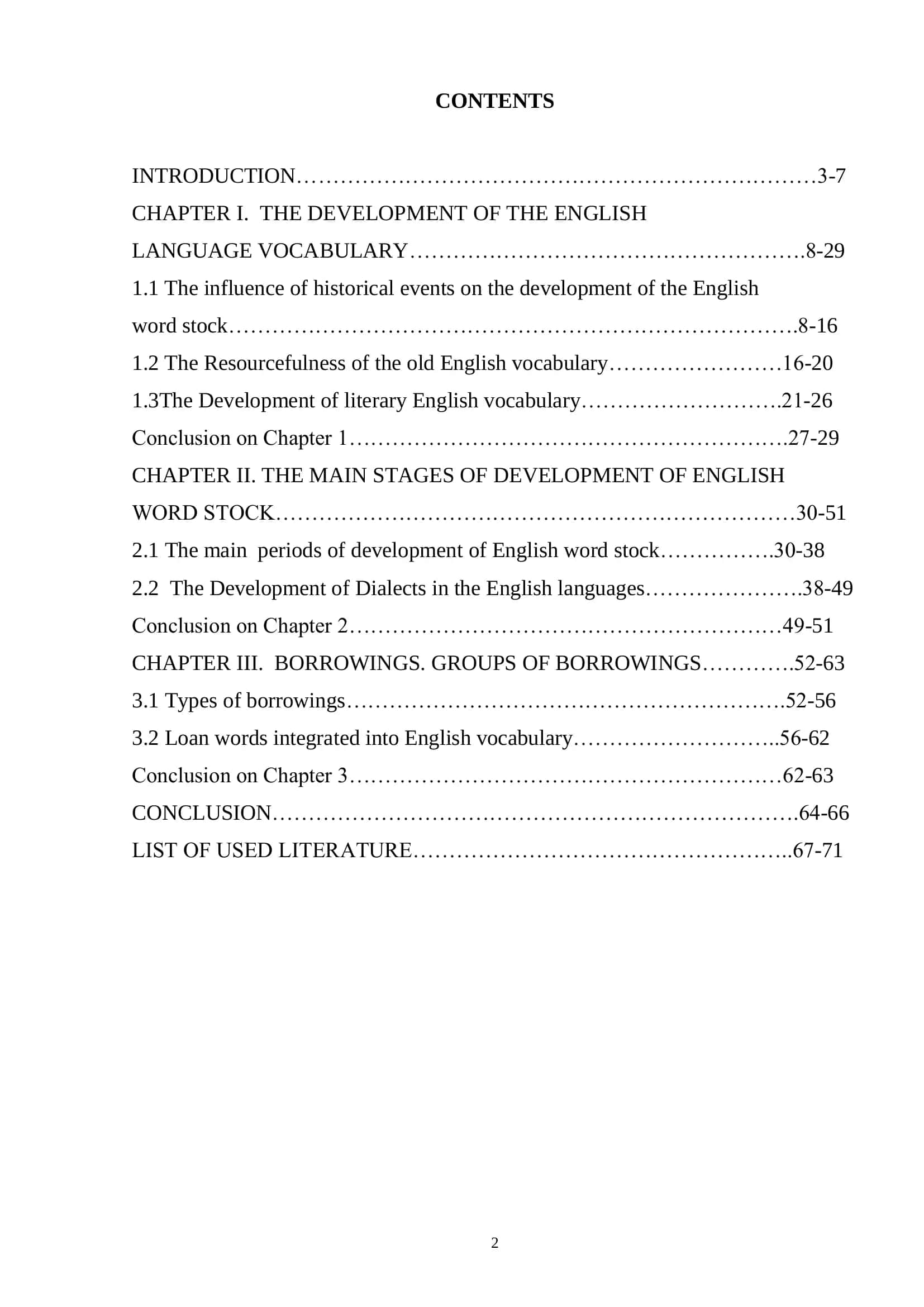 THE DEVELOPMENT OF THE ENGLISH VOCABULARY 2