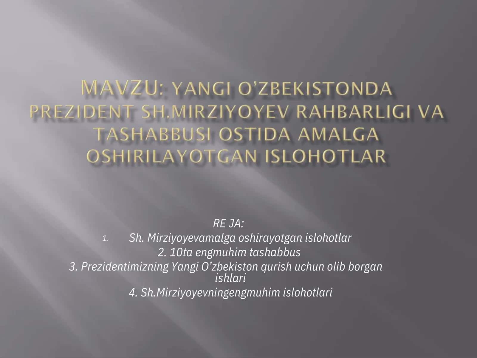 Yangi Oʻzbekiston 2
